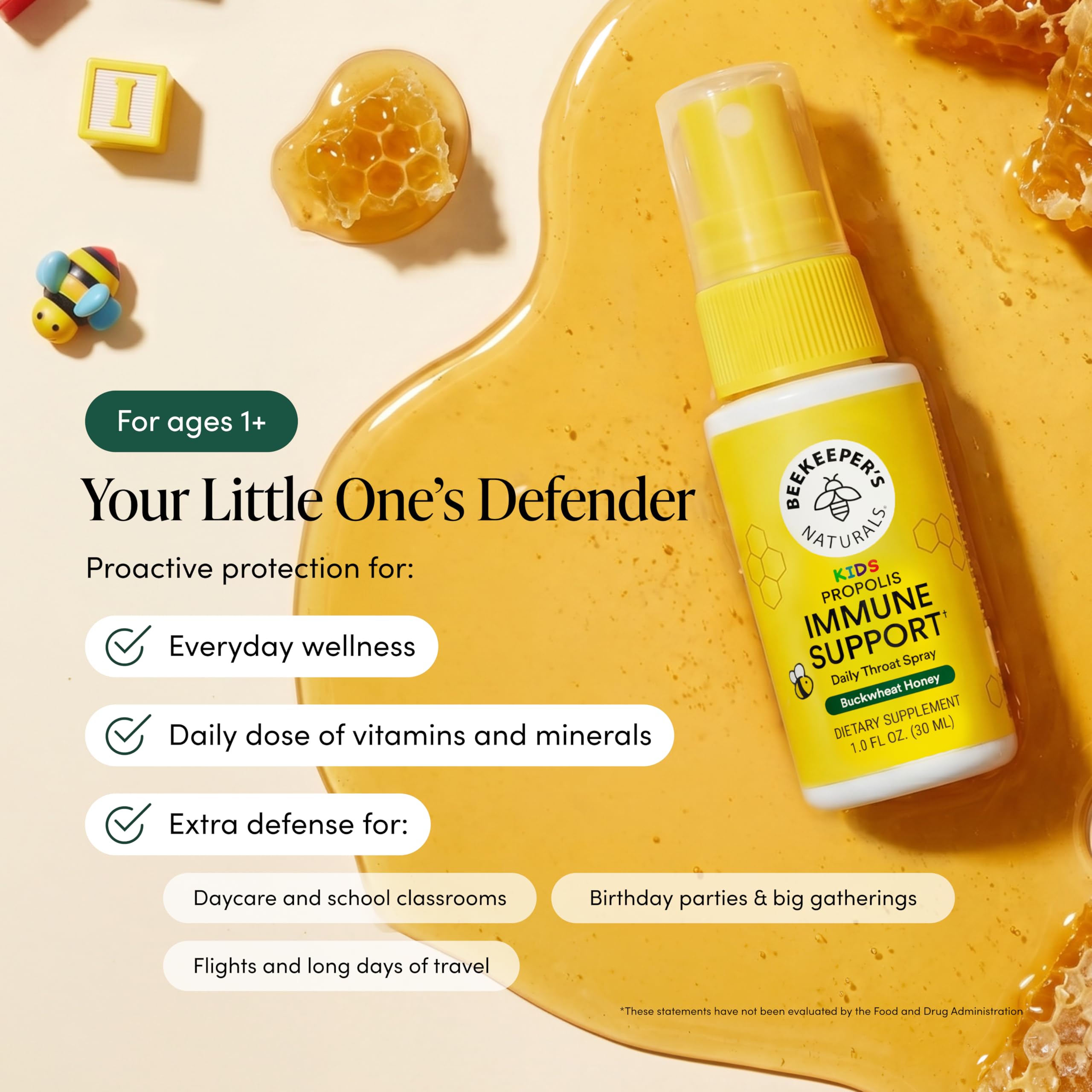 Beekeeper's Naturals Kids Propolis Immune Support Throat Spray, 1 oz — Amazon image 3