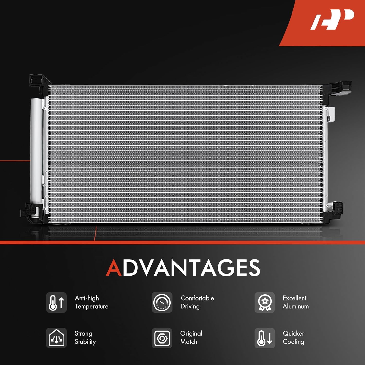 A-Premium Air Conditioning A/C Condenser Compatible with Toyota Corolla 2019-2022, Corolla Cross 2022 & Lexus UX200 2019-2022, 1.8L 2.0L