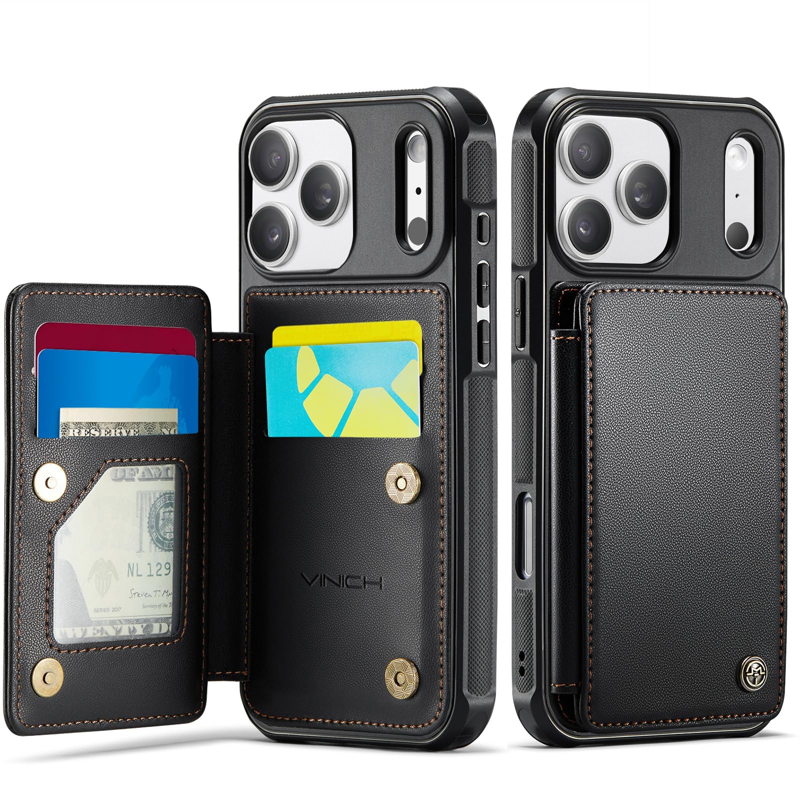 Amazon.com: Vinich for iPhone 17 Pro Max Wallet Case with Card