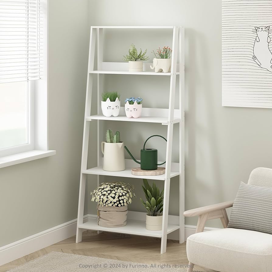Amazon.com: Furinno Ladder Display Shelf, 5-Tier Ladder Shelf Amazon.com: Furinno Ladder Display Shelf, 5-Tier Ladder Shelf