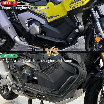 Motorcycle Engine Guard for Honda X-ADV 750 2021 2022 2023 2024 2025 2026 Highway Steel Crash Bar Protective Glider Motorcycle Crash Guard (Matte Black)