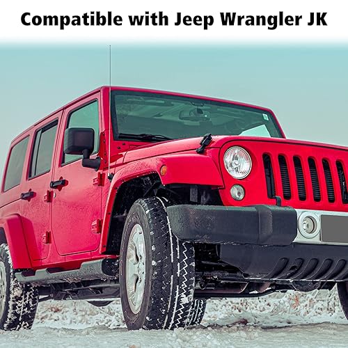 Miniatura 3 de Voodonala Cubierta de botón para interruptor de ventana para Jeep JK JKU 2012-2018, 4 piezas de aleación de aluminio, accesorios interiores