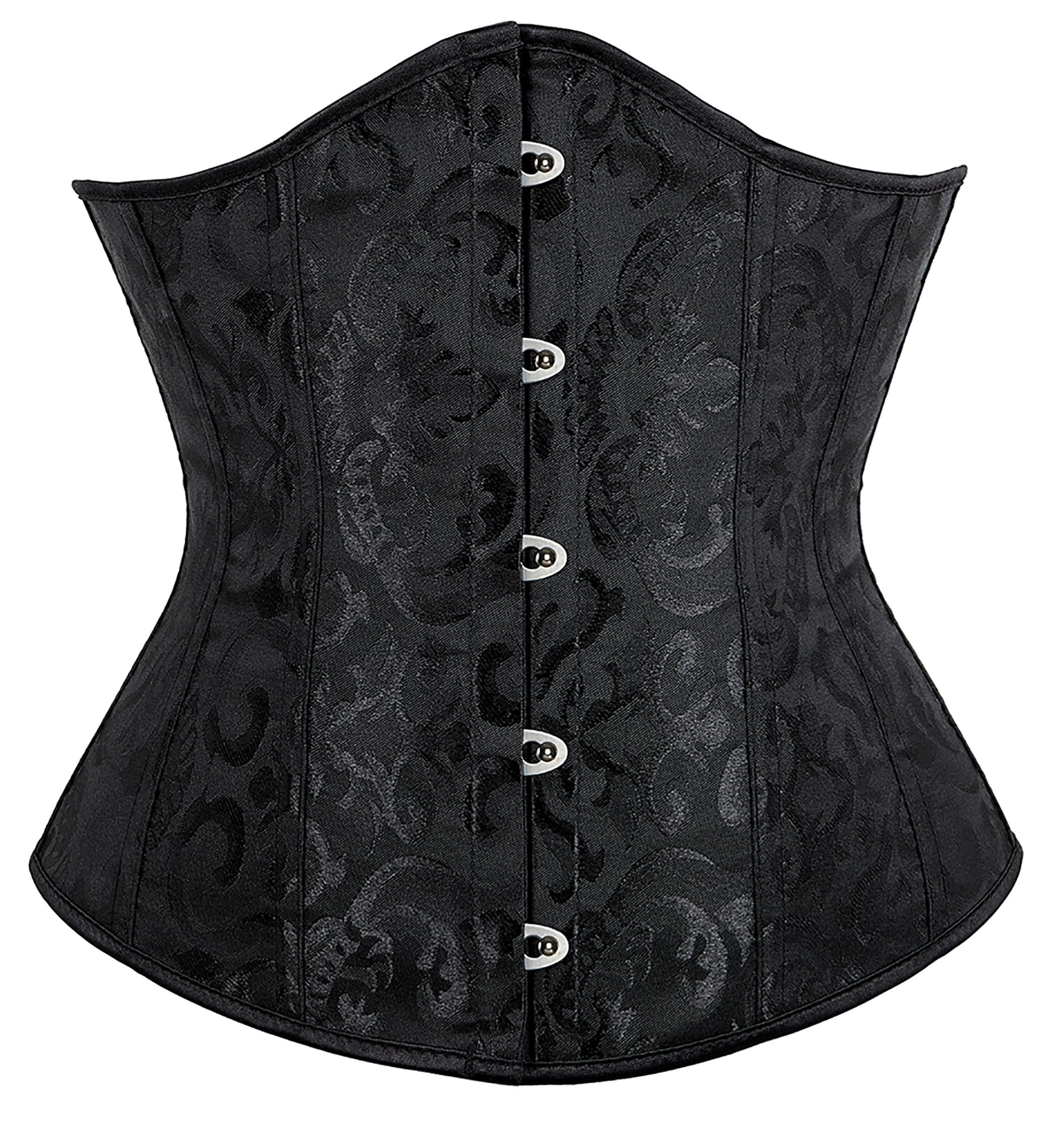 CaySep Women Lace-Up-Boned-Underbust-Top-Bustier - Black-Waist-Trainer-Tight-Shaper-Corsets-Training-Cincher for Women