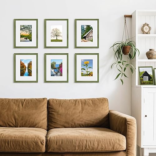 Miniatura 123 de Picrit - Juego de 12 portarretratos de 5 x 7 pulgadas para colgar en la pared o exhibir sobre una mesa, para fotos de 4 x 6 con paspartú o 5 x 7