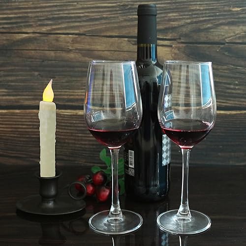 Miniatura 4 de CVHOMEDECO. Velas de cera real sumergidas a mano, funciona con pilas, temporizador LED, velas cónicas sin llama primitivas del país, 6-34 pulgadas,