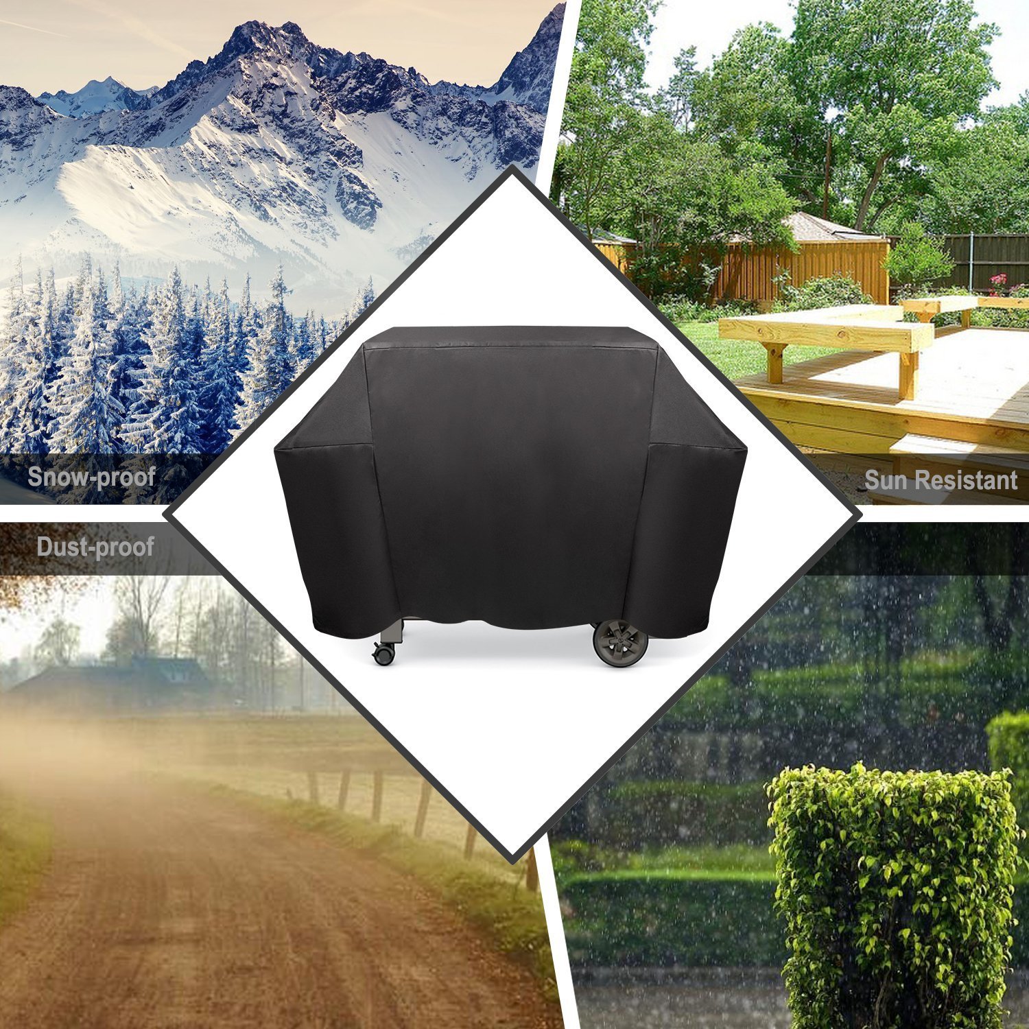 onlyfire Cover Copertura per Barbecue (per Weber Genesis & II & II LX 300), Resistente agli Agenti atmosferici, Anti-dissolvenza