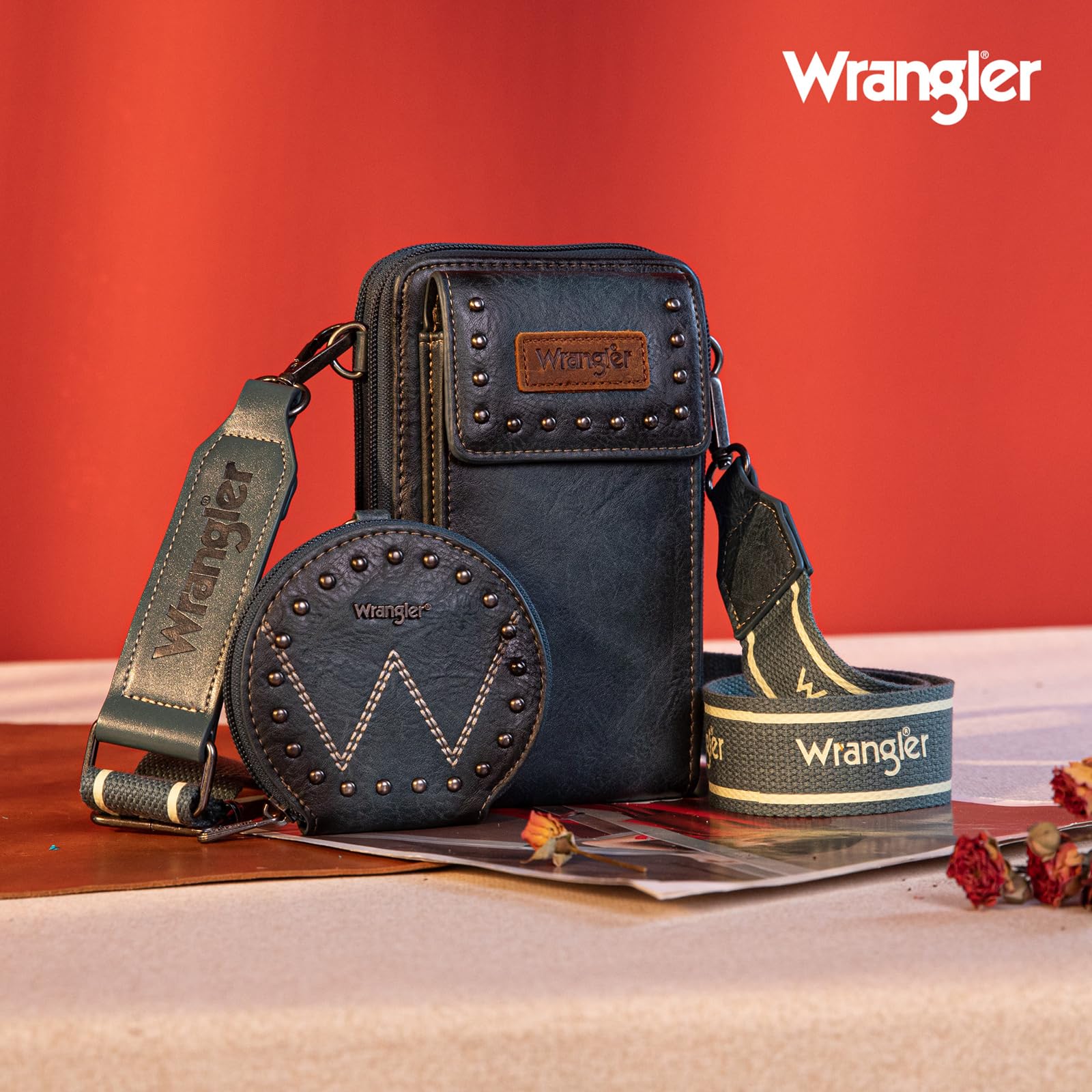 Wrangler Lot de 3 sacs de médecin pour femme avec poignée sur le dessus, sac à main pour téléphone portable et porte-monnaie
