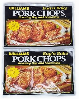2 Pack of Williams Seasoning Spice Packets (1.25oz, Pork Chops Bag N Bake with seasoning and roasting bag)