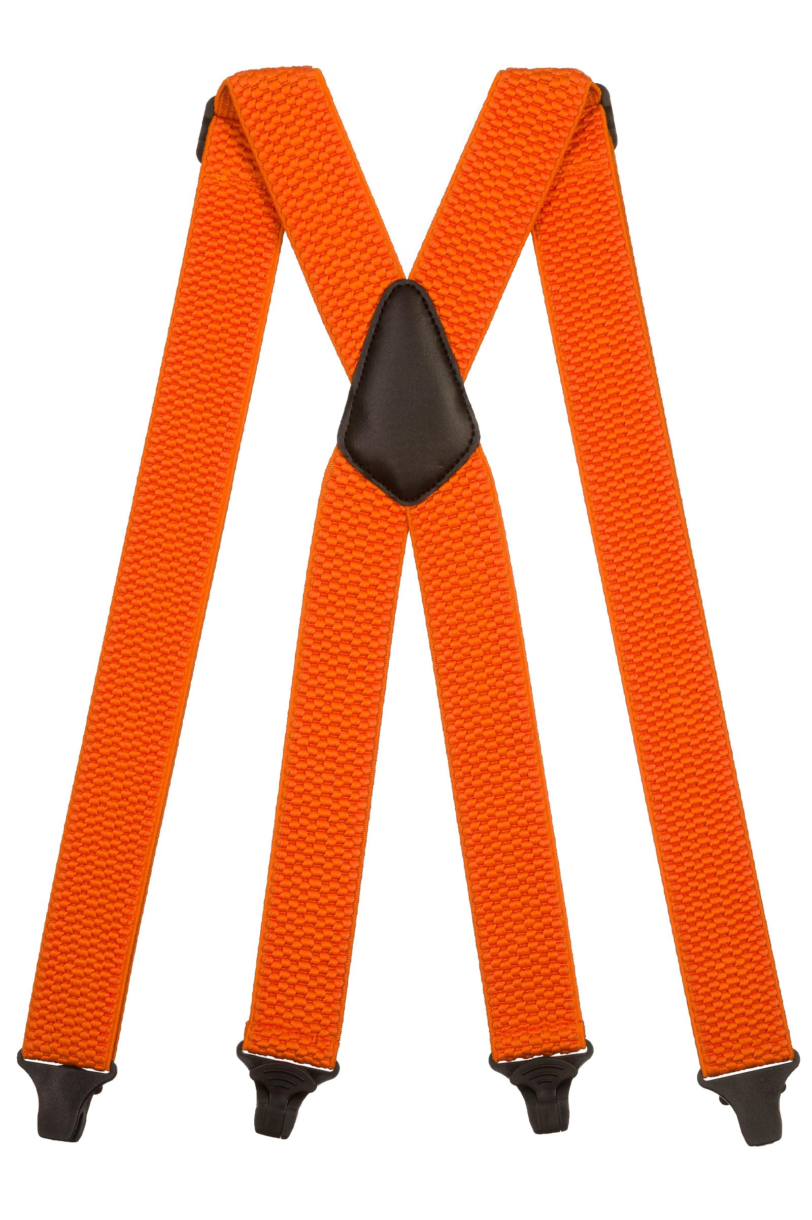 Olata Heavy Duty X-Shape Airport Braces/Suspenders with Plastic Clips - 4cm. Orange