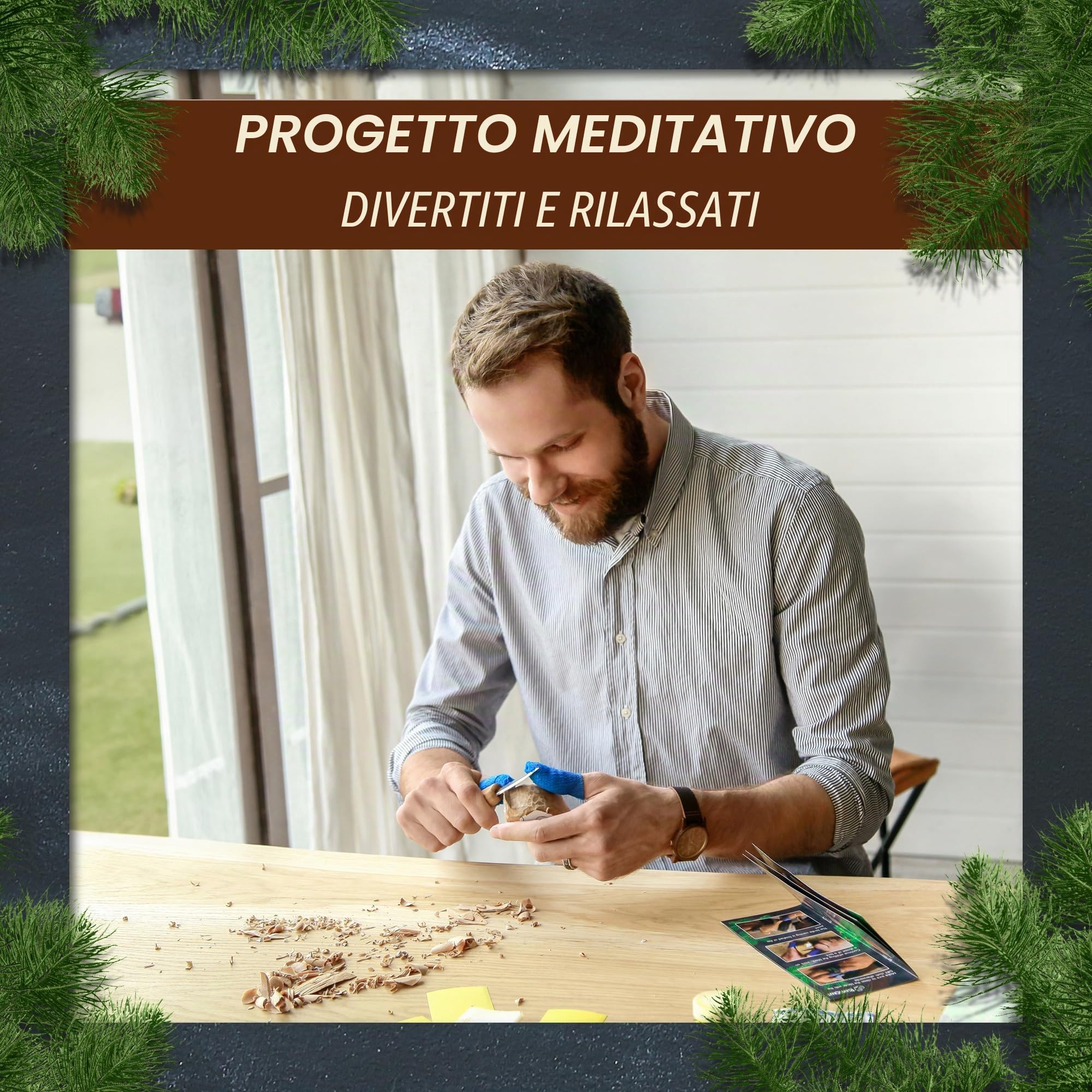 BeaverCraft - Kit completo per principianti in legno di ciliegio, per principianti, adulti e adolescenti, per intagliare gli uccelli, per hobby (blocco extra di tiglio)