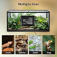 Vista 5 de BN-LINK Almohadilla térmica duradera para reptiles de 6 x 8 pulgadas con termostato digital debajo del tanque, calentador de terrario, juego