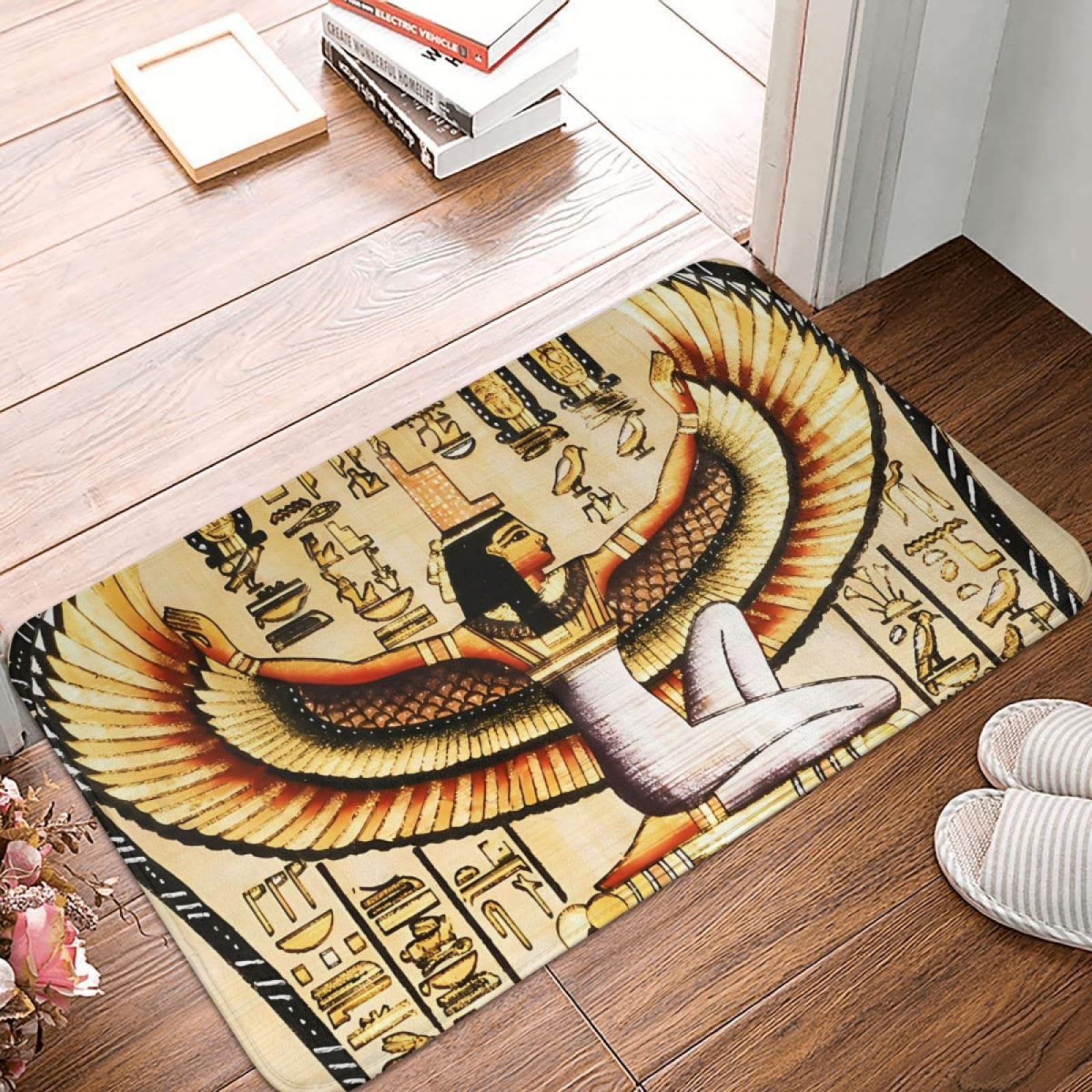 Paillasson d'entrée Égypte tapis de salon antidérapant pour porte et bain