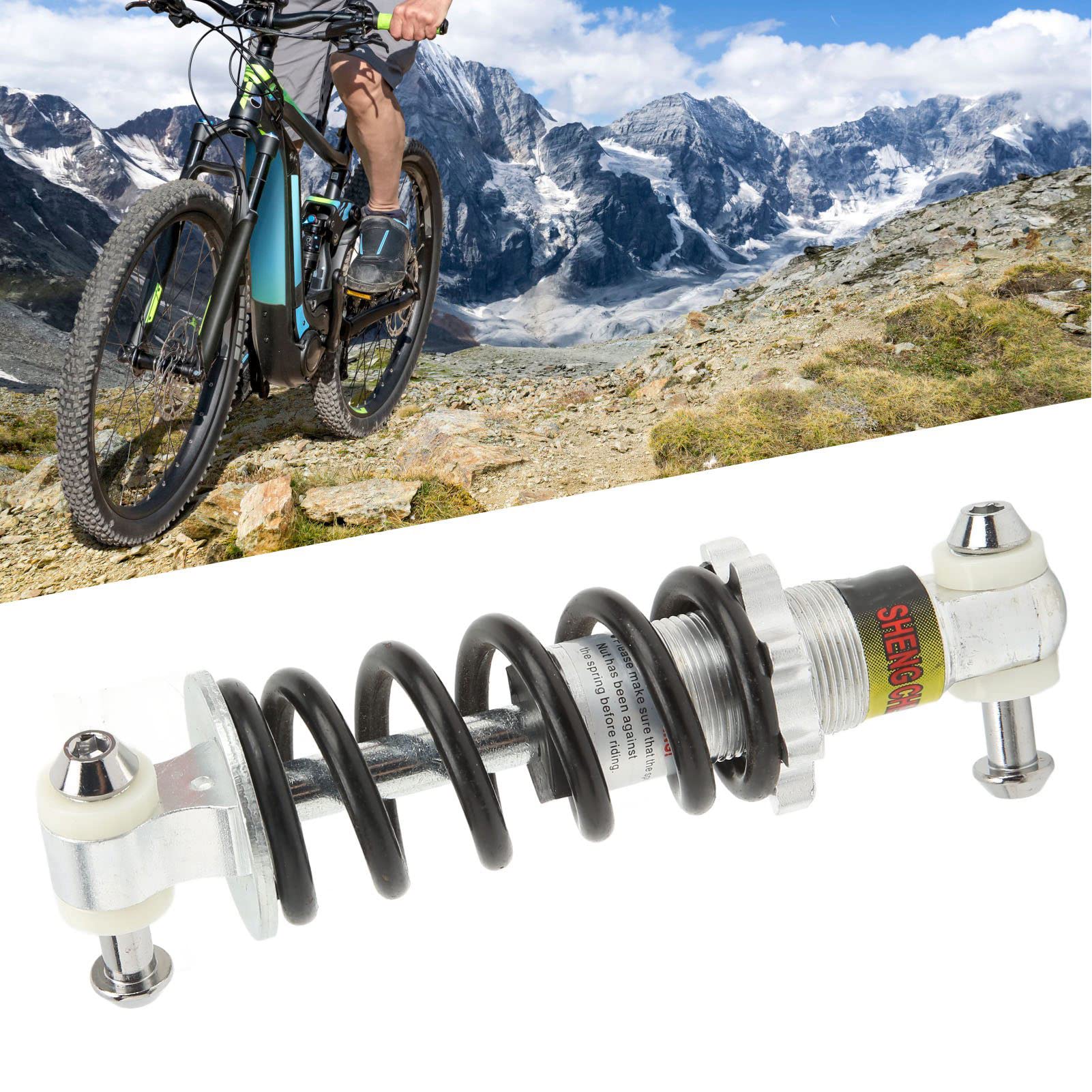 Tissting Ammortizzatore Posteriore Bici 150mm 400lbs 8mm Foro Universale Mountain Bike, Elettrica, Moto, ATV Smorzamento Molla
