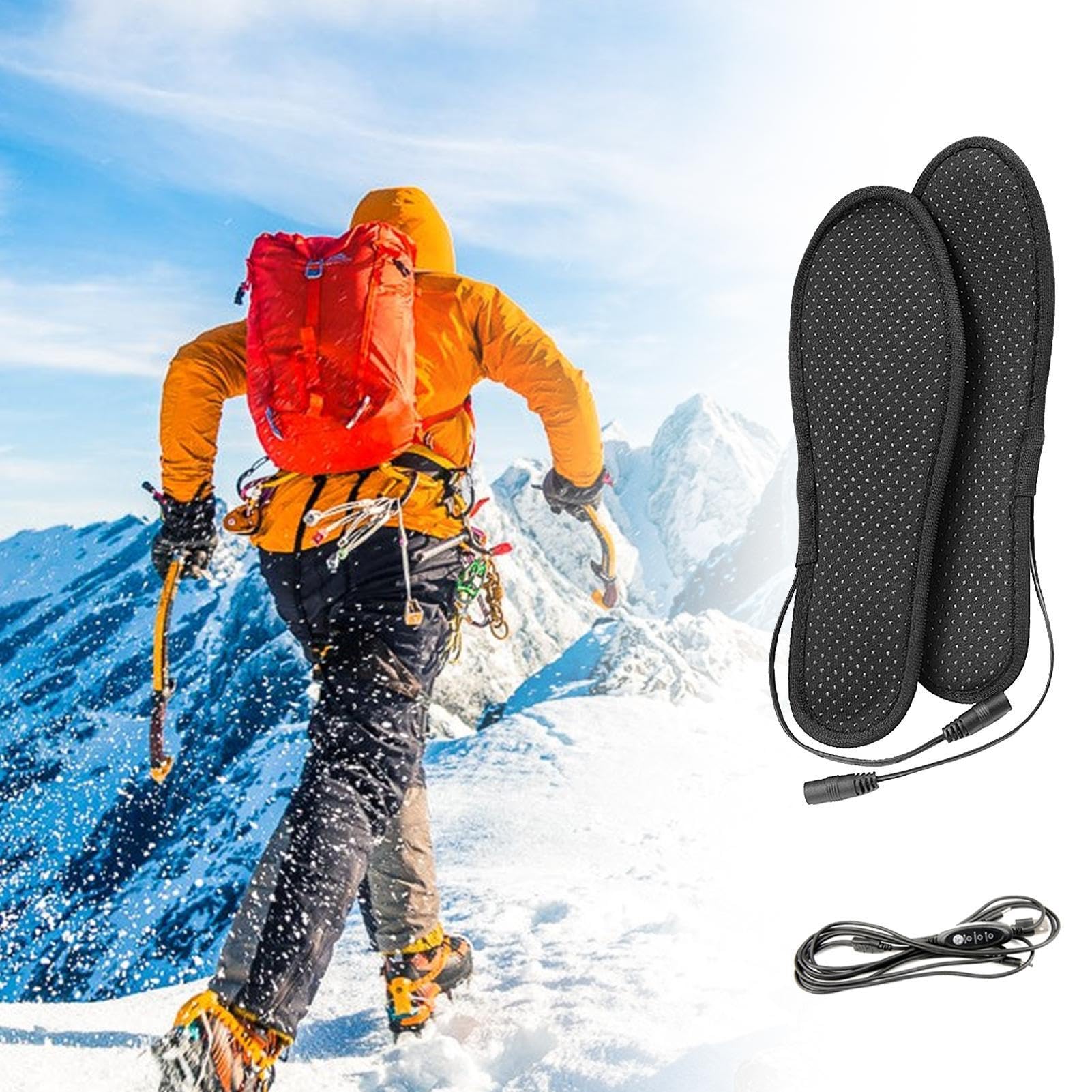 Solette Riscaldanti Elettriche Ricaricabili USB - Tagliabili, Batteria 8000 MAh, Per Attività All'aperto, Escursionismo, Campeggio
