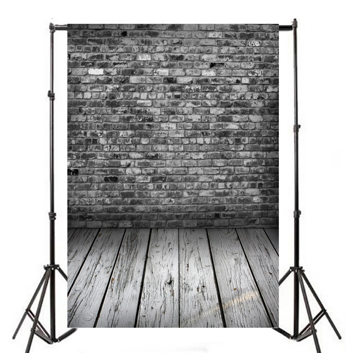 Laeacco 5x7ft Grunge Vertical Striped Wood Plank Photography Background Polyester Grunge Faded White Wooden Board Backdrop Child Adult Clothes Pets Shoot Live Show Video Studio Countryside - View #2