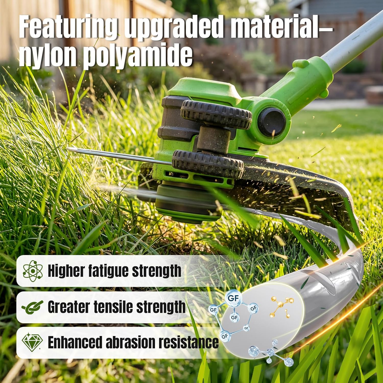 YWTESCH 12 Pack 0.065" Single Line Weed Wacker String Compatible with Greenworks String Trimmer, Auto-Feed Weed Eater String Replacement Spool for Greenworks Weed Wacker (10 Spool+2 Cap)