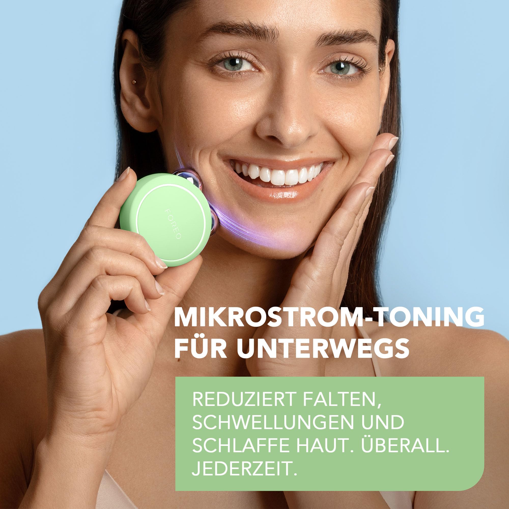 FOREO BEAR 2 Go + SUPERCHARGED Straffendes Triple-Action-Serum 30 ml Set | Mikrostrom-Gesichtsgerät, Gesichtsmassage, Straffungsserum, Hautpflege, Straffung, Anti-Aging, Anti-Falten, Lifting