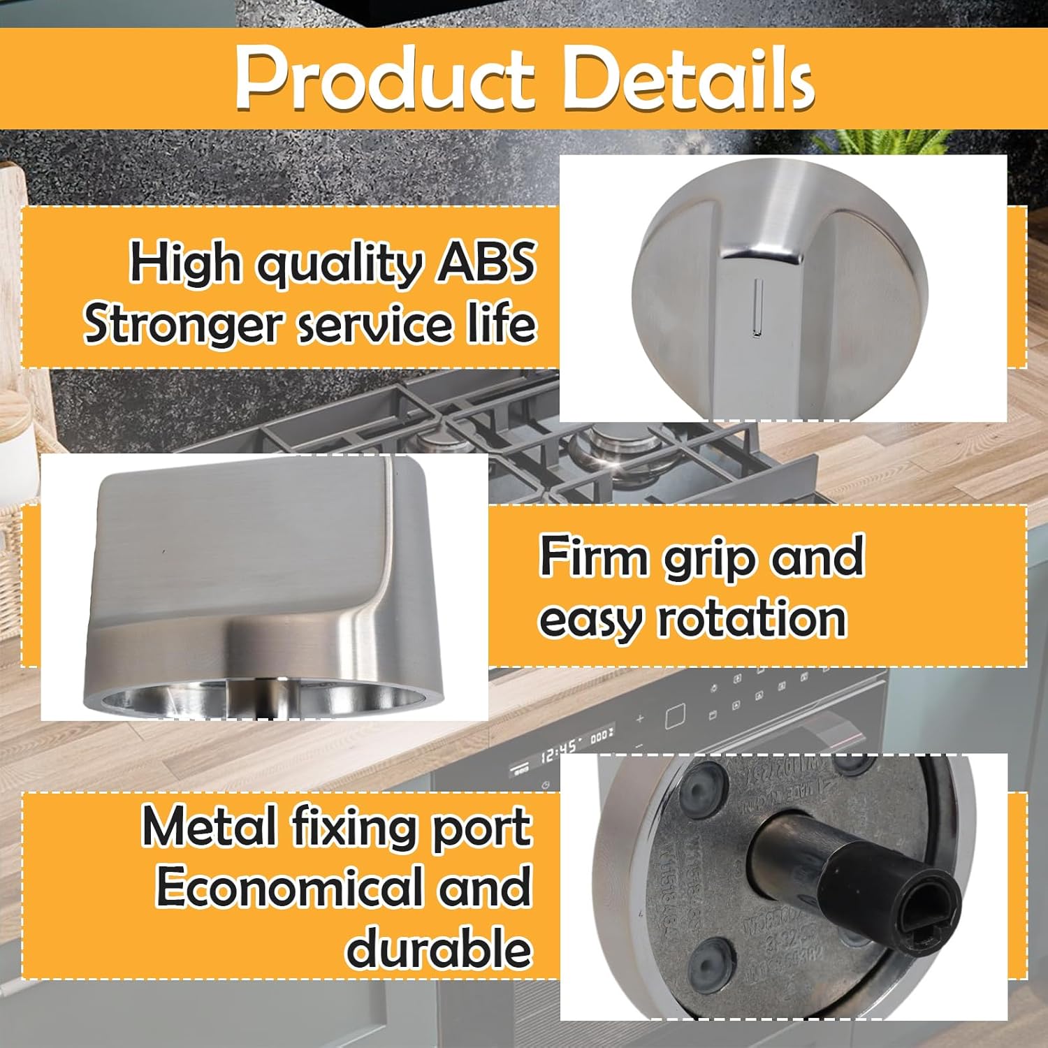 Eagles W11517334 Stove Knobs Replacement Compatible with Whirlpool Gas Range Burner Control Knobs Stove Top Knobs, Parts 4962305 W10850033 W11122869 W11458842(4PCS)