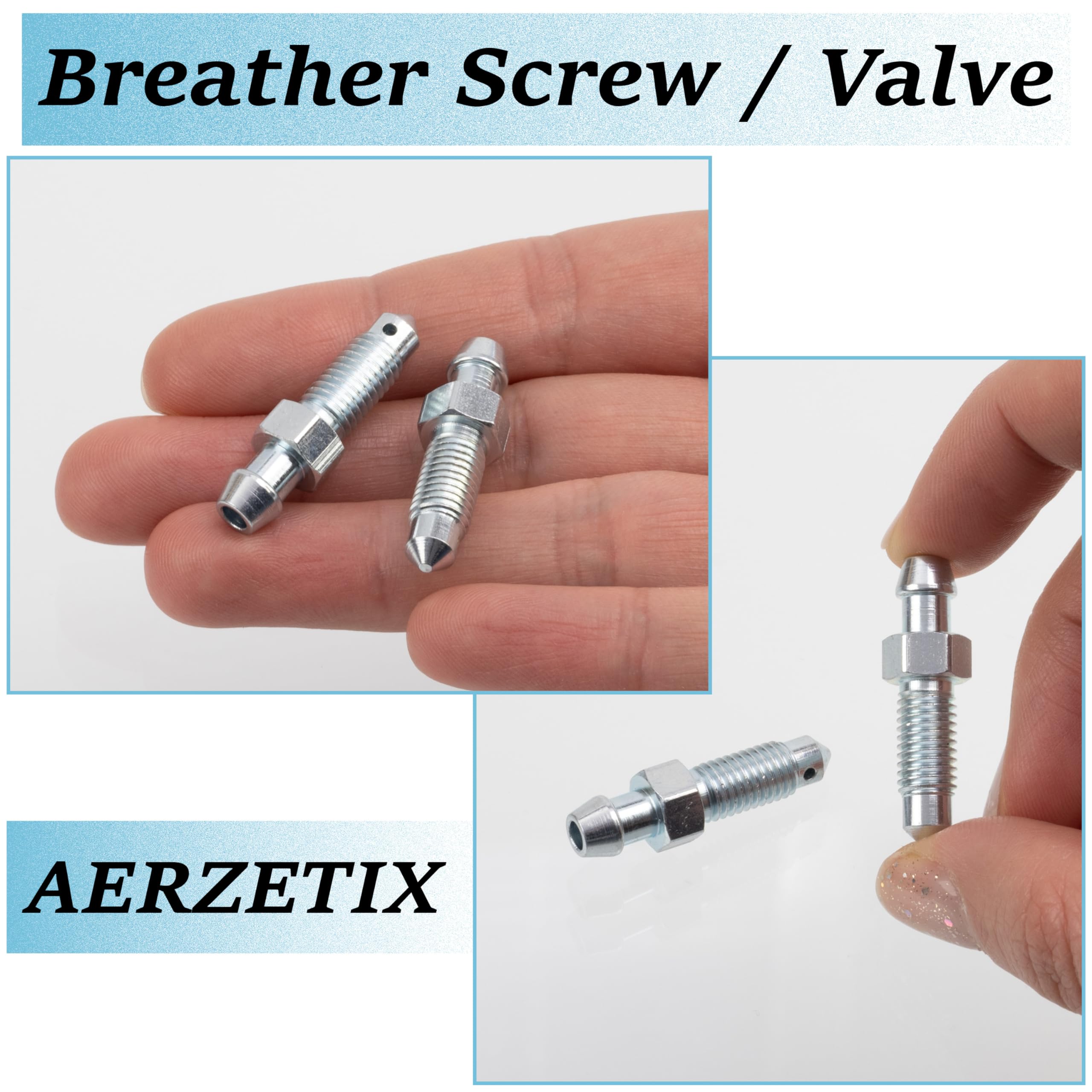 AERZETIX Set di 2 valvole vite di spurgo dell'aria M7x1 compatibile con 442839