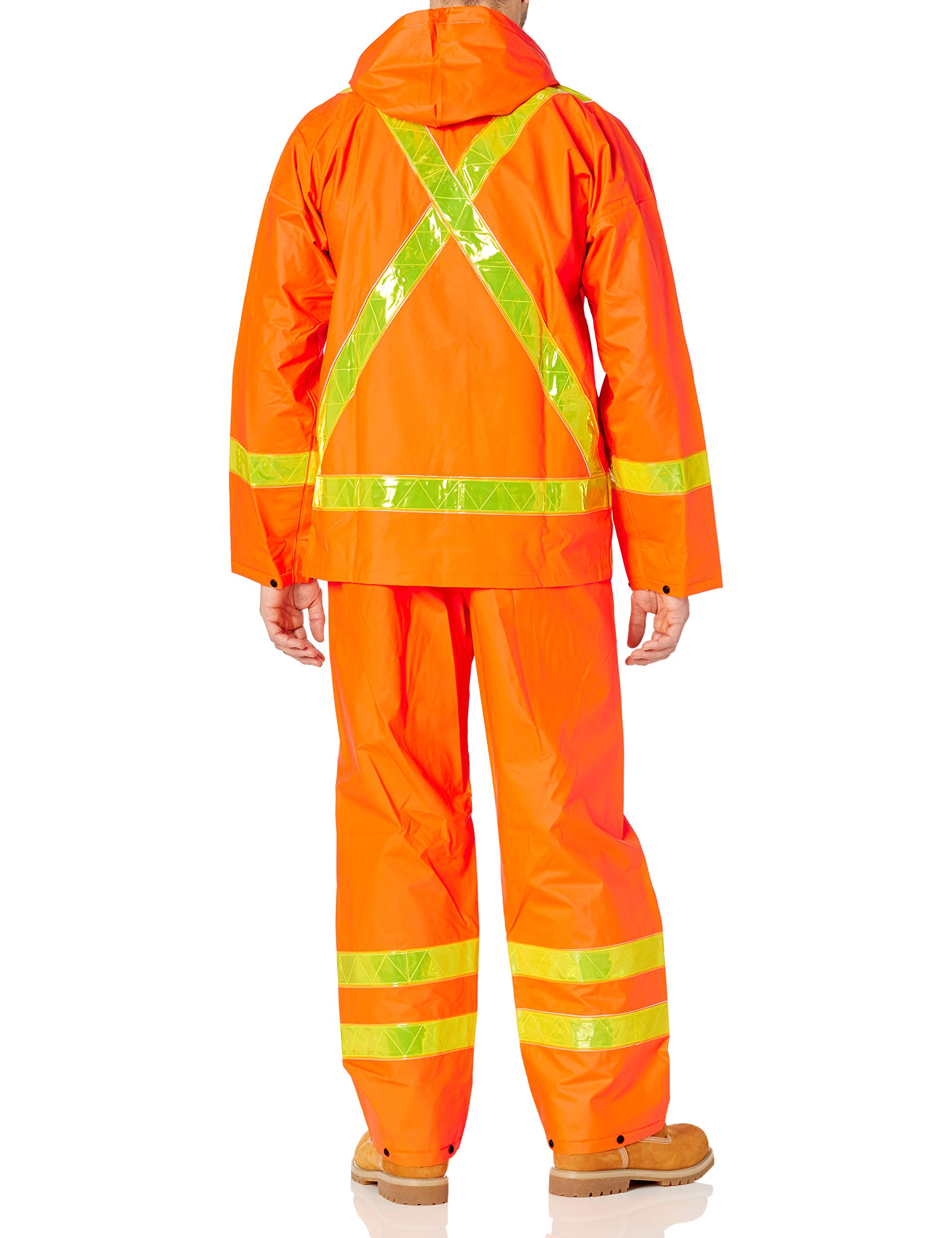 VIKING Handyman - Traje ignífugo - Chaquetas de seguridad de alta visibilidad con capucha desmontable y overol con babero para hombre