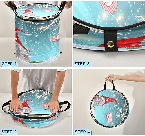 Miniatura 4 de lids square folding containers for toys for rv Blue Cute Funny Christmas Traditional Goodluck Gnome,organizador de zapatos para closet