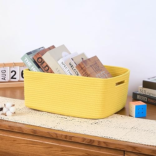 Miniatura 146 de Cestas grandes de almacenamiento para estantes, organizadores de armario, para ropa, manta, toallas, guardería, caja de juguetes, cestas de cuerda