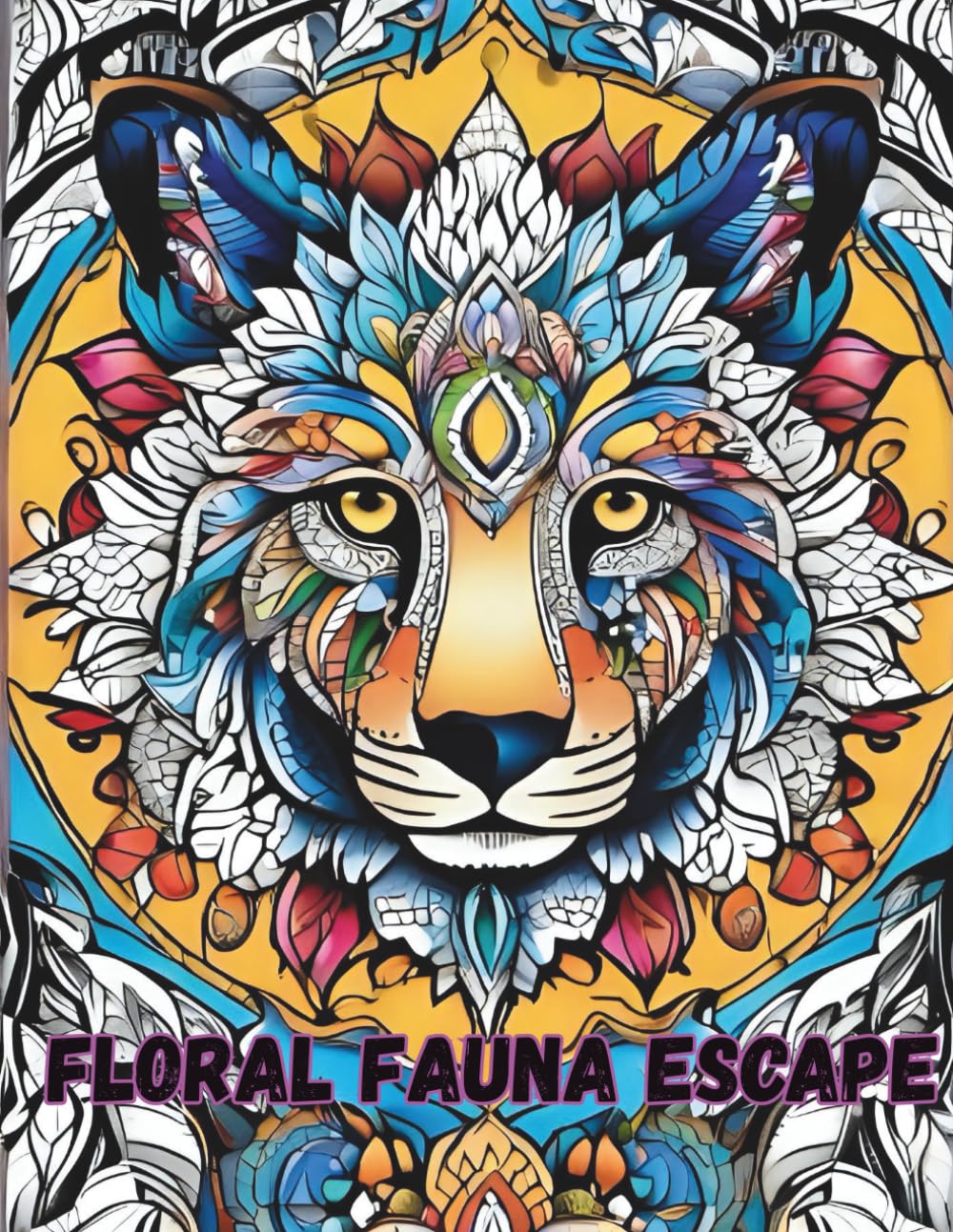 Floral Fauna Escape: Mindfulness Coloring Book for Teens and Adults: Imaginative Floral Animal Art to Inspire Mindful Creativity and Relaxation