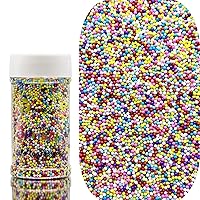 Vista 22 de SE Si&Moos Chispas de Nonpareil, Mini Perlas Comestibles de 2mm en Negro y Blanco, Chispas Blancas y Negras para Decoración de Pasteles