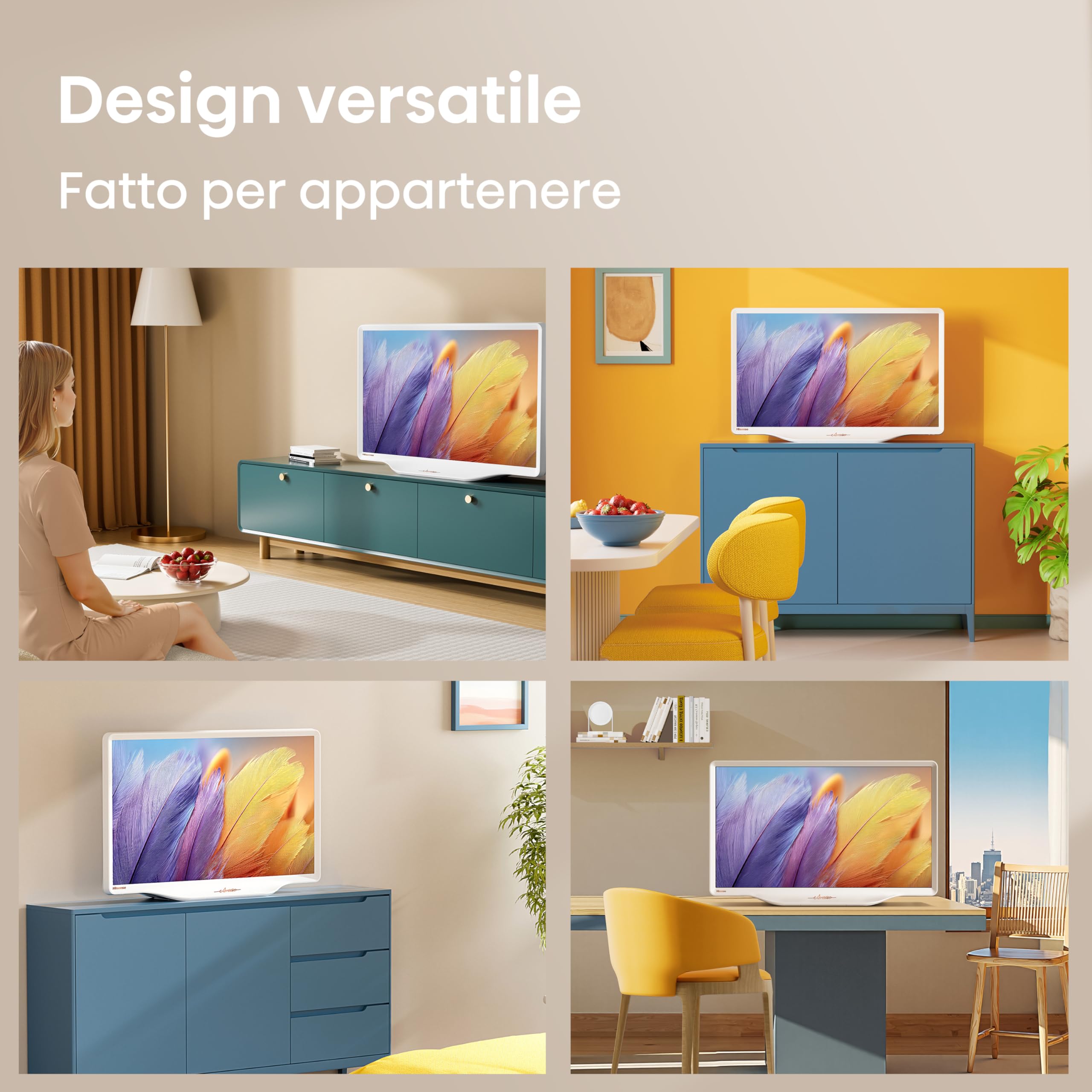 Hisense Smart TV QLED 32" Full HD 32S5Q 60Hz Dolby Atmos HDR10 VIDAA OS WiFi Game Mode AirPlay2 Works with Alexa