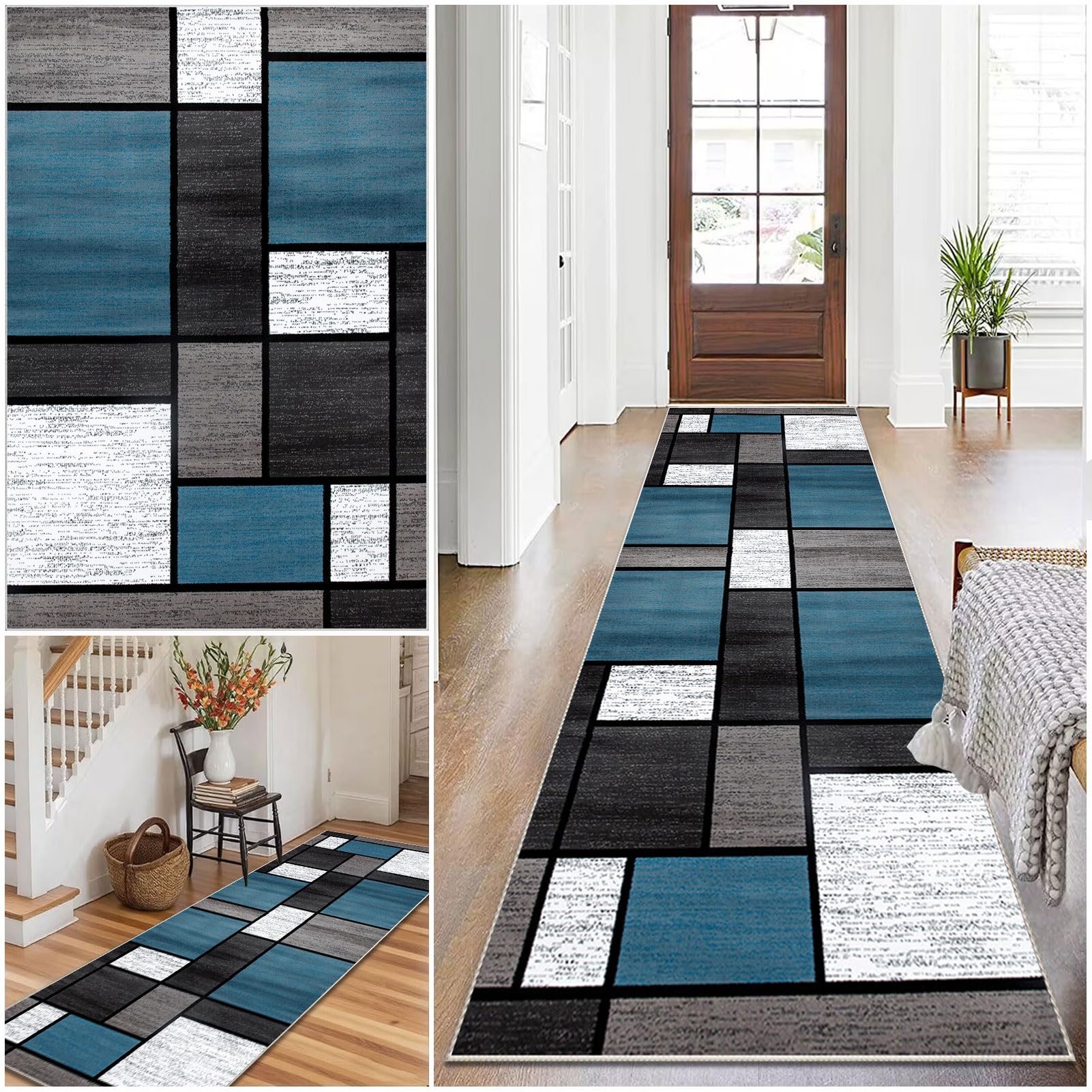 Rug Runners for Hallways Non Slip Carpet Runners for Kitchen Hallway Runner Rug Hall Runners Kitchen Rug 40 x 150 cm Narrow Corridor Carpet Floor Mat Area Rug for Bedroom Entrance Laundry Room