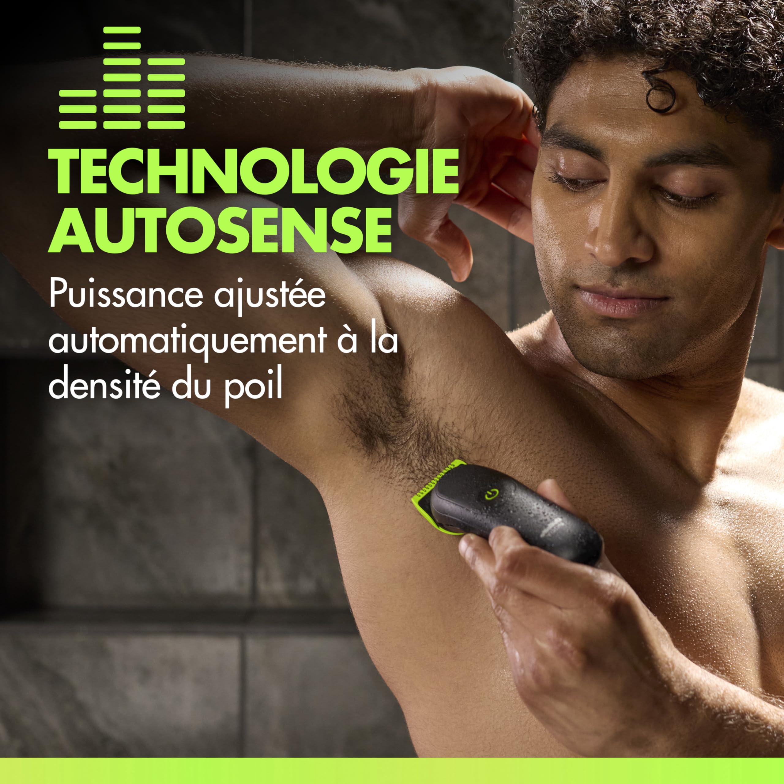 Gillette Labs Body Plus Intimate Tondeuse Homme i5, Tondeuse Corps et Zone Intime, Étanche, Coffret Homme avec 3 Sabots dont un pour Peau Sensible, Technologie Autosense, Batterie Rechargeable Incluse