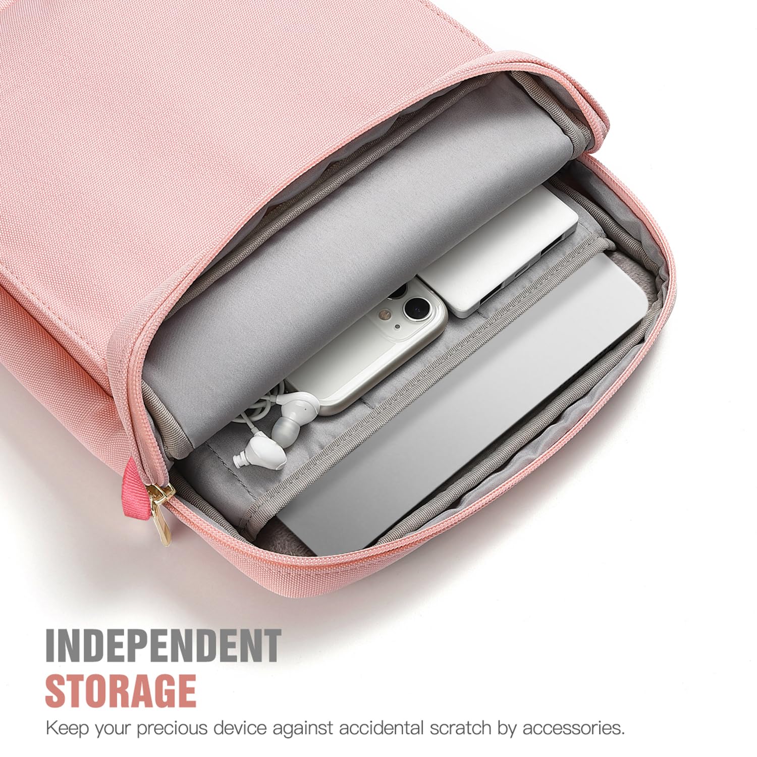 TiMOVO Custodia per Laptop per MacBook Air 13 pollici 2026 Modello A3449/A3240 con Chip M5/M4, Borsa da Trasporto con Manico e Tracolla, Rosa