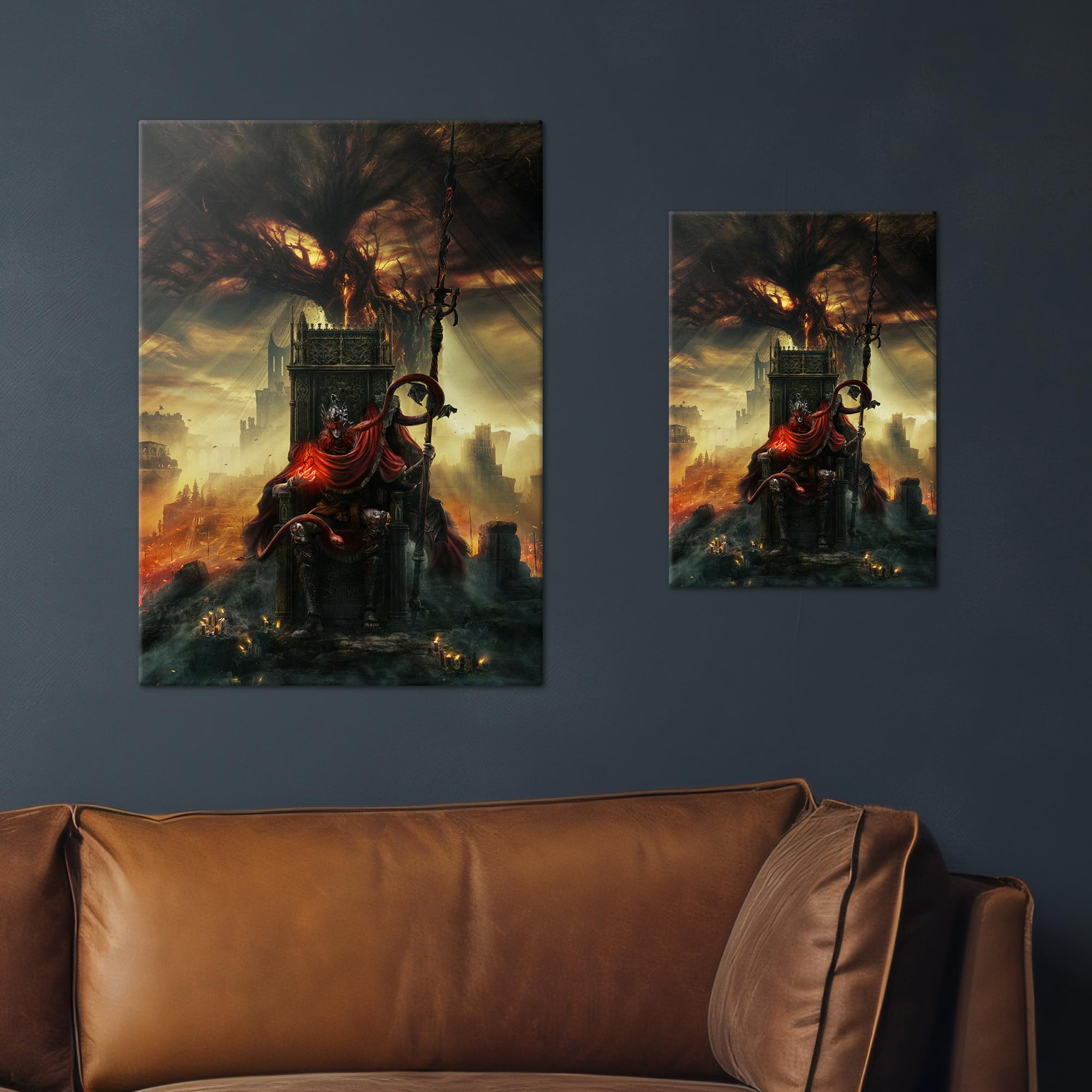 Poster Sur Toile 'Elden Ring Shadow Of The Erdtree The Tarnished' - 50x75 Cm - Décoration Gamer, Bureau, Chambre