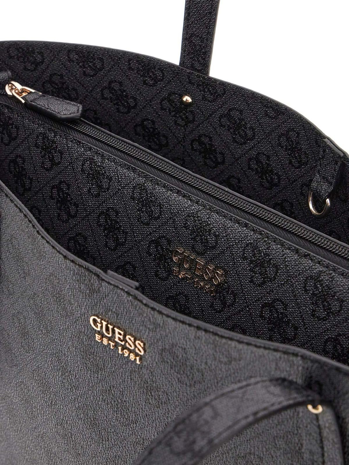 GUESS Brenton Tote Coal Logo