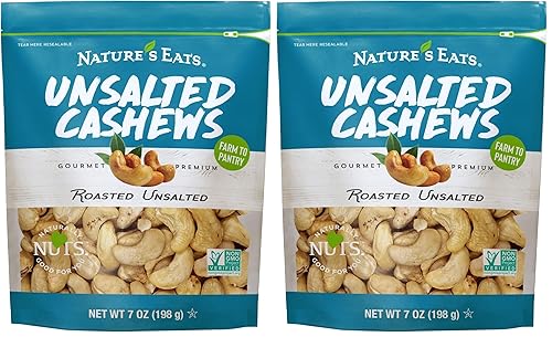 Miniatura 3 de Natures Eats Anacardos tostados sin sal 7 onzas