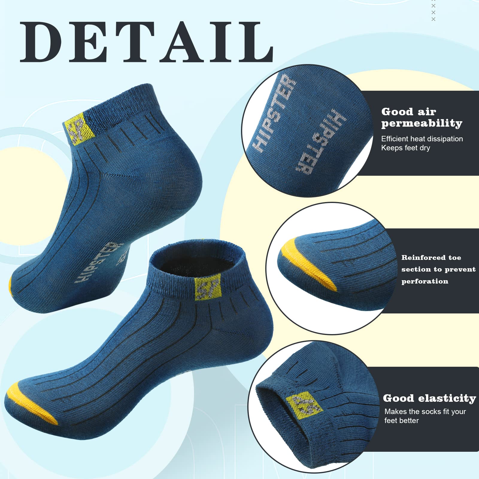 Lasnten 25 Pack Men's Athletic Socks Bulk Low Cut Casual Running Socks Men Work Short Breathable for Sport Father Gift(10-13,Multi Color)