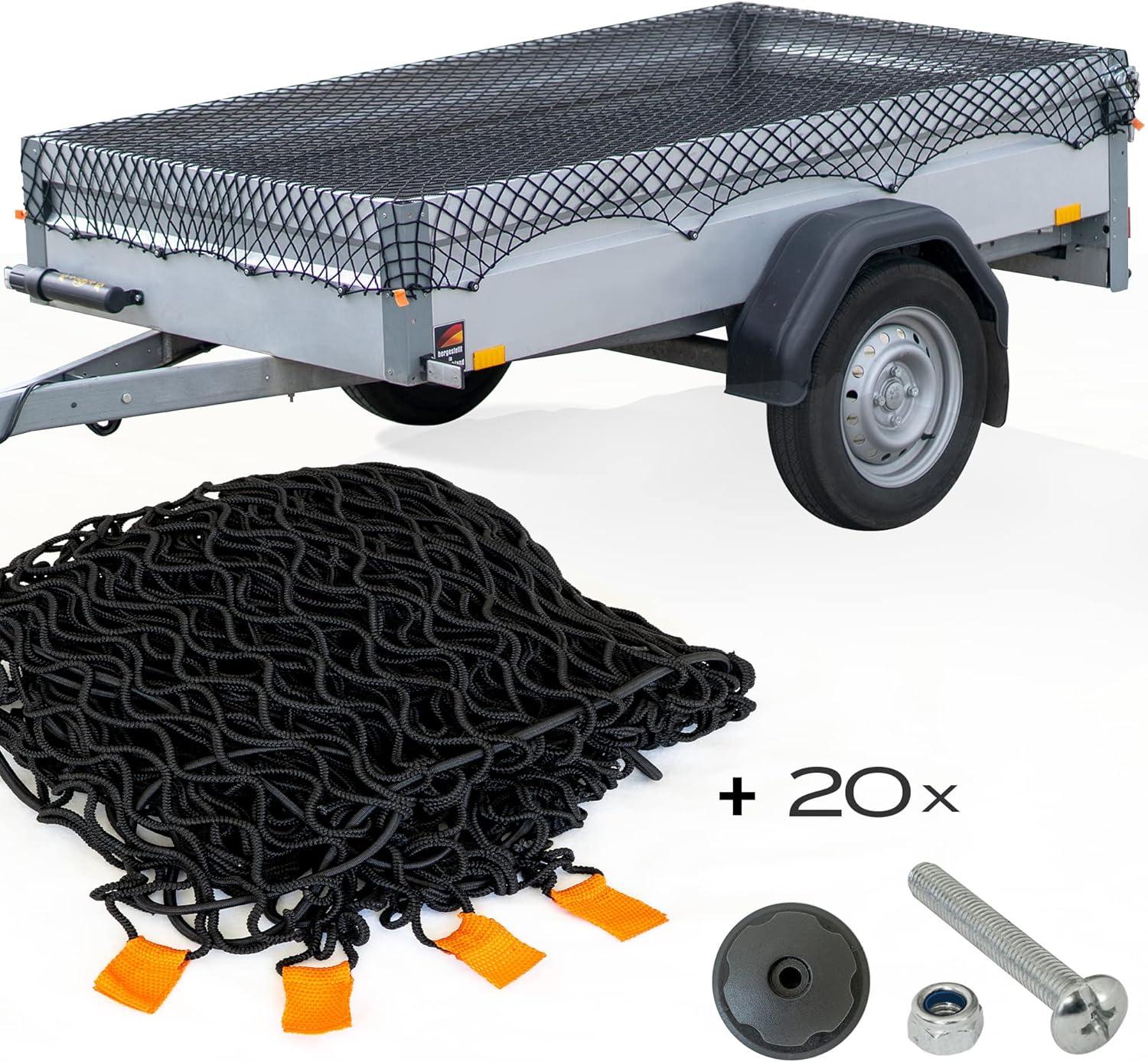 Wiltec Rete Ferma Carico Per Trasporto Su Rimorchio 3,5 X 2,5 M Maglie 45x45 Mm Rete Di Sicurezza - Foto 13