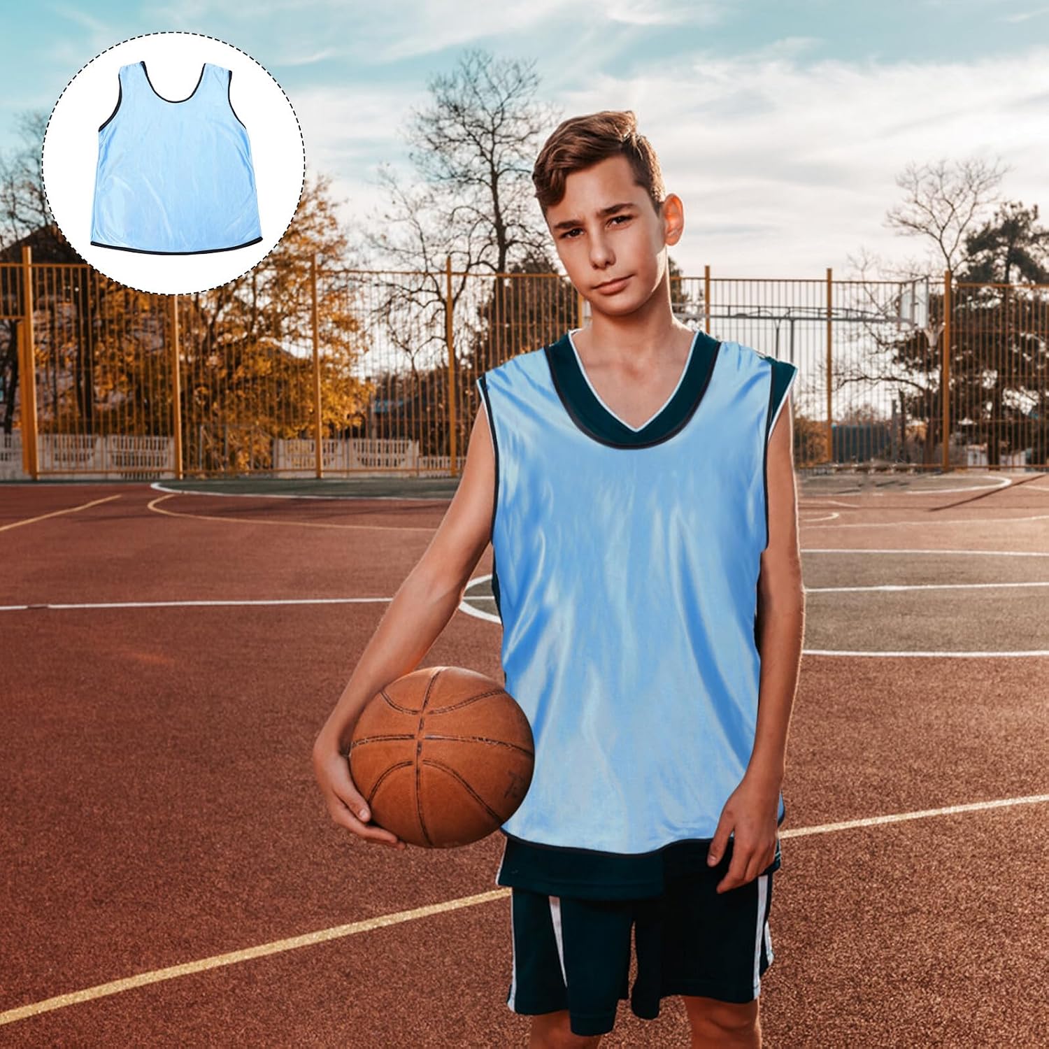 2pcs Youth Team Practice Vests Basketball Pinnies Soccer Training Jerseys Polyester Mesh Lightweight Reusable for Adult Football Training