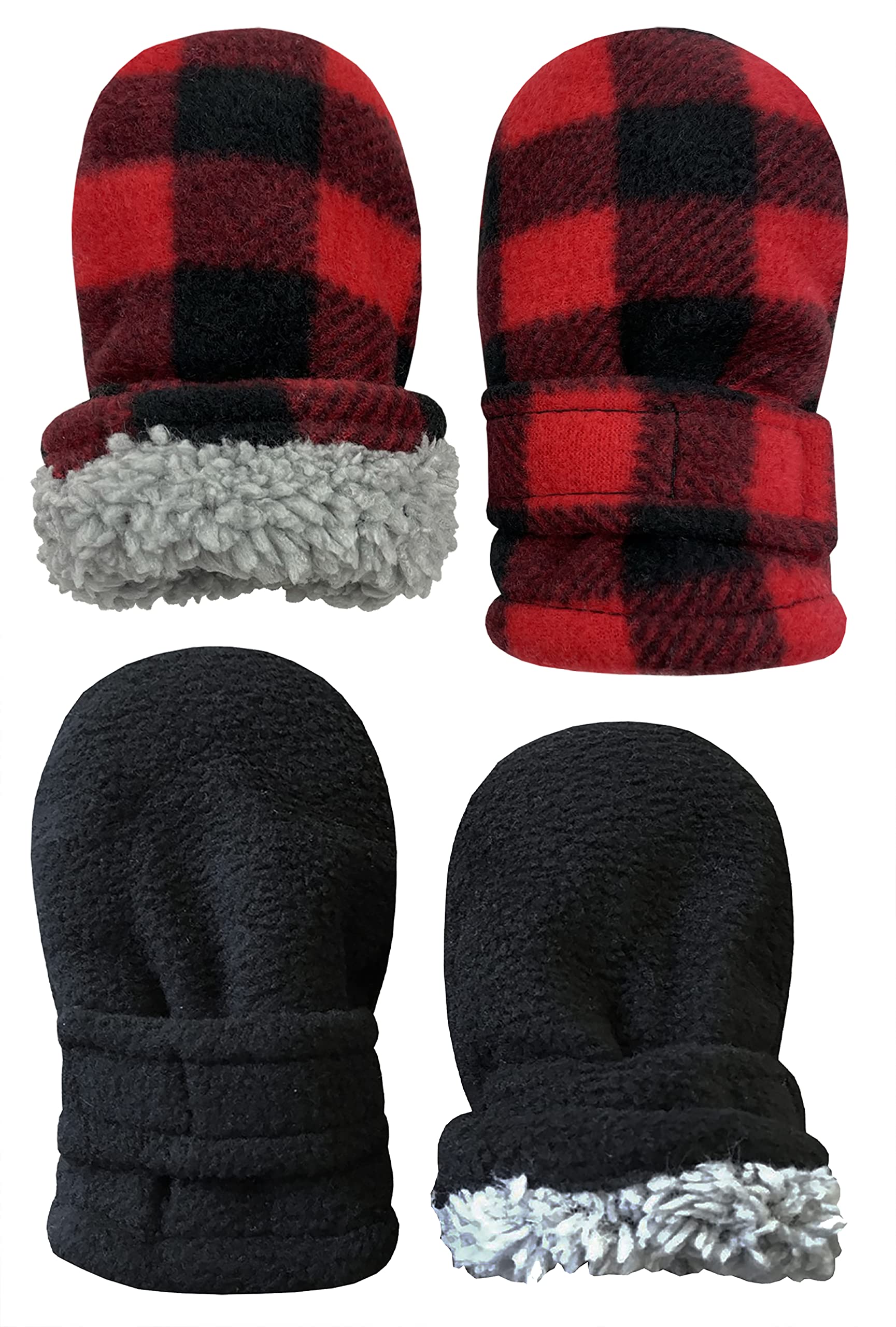 N'Ice Caps - Manoplas de forro polar para niños pequeños y bebés (2 pares)