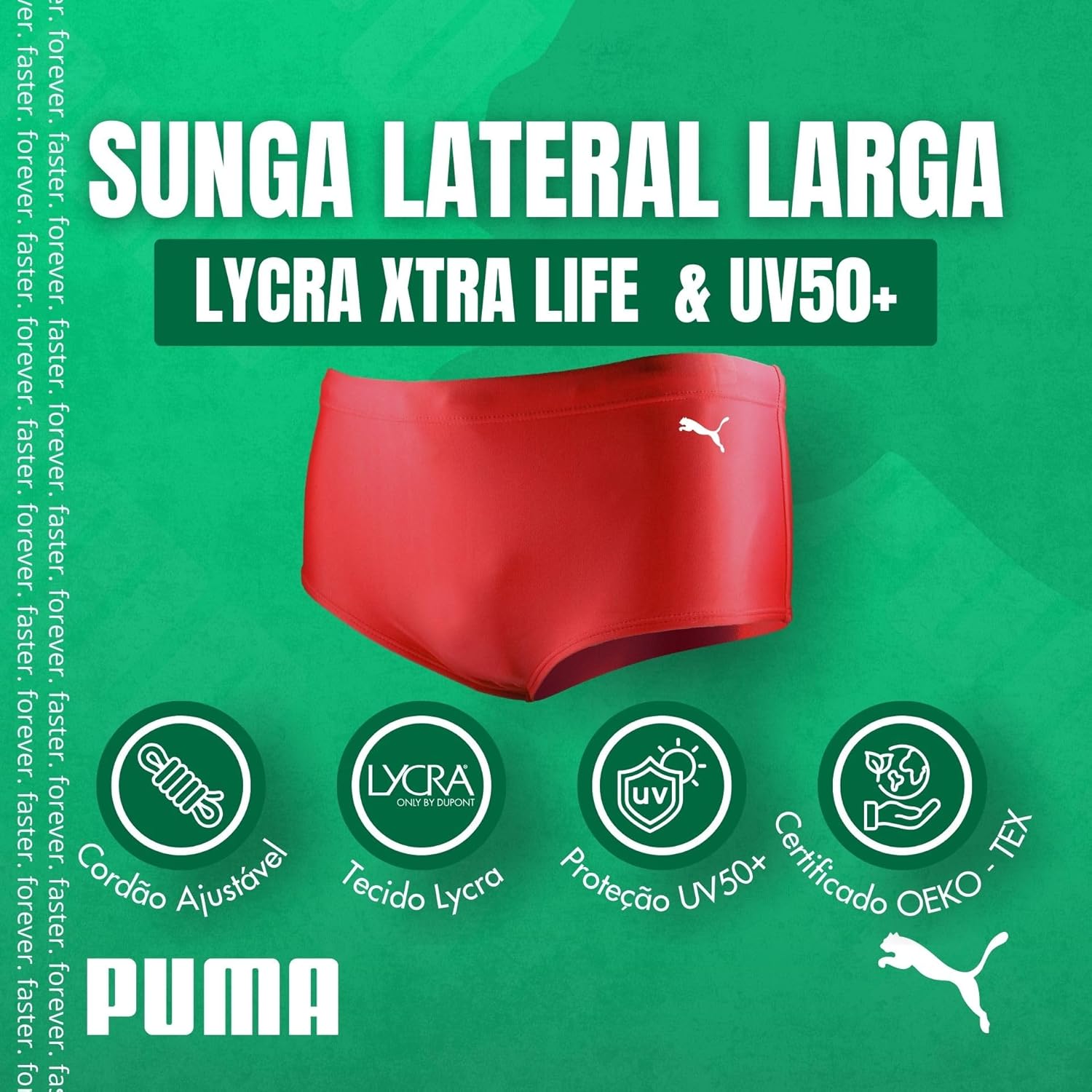 Sunga Puma Lateral Larga UV50+ Cordão Ajustável Xtra Life Piscina Praia Masculino Adulto em promoção! Veja a oferta e mais achadinhos de Moda praia 2 Hoje é o melhor dia para comprar Sunga Puma Lateral Larga UV50+ Cordão Ajustável Xtra Life Piscina Praia Masculino Adulto com aquele preço maroto! Promoção! Aproveite a oferta! 2