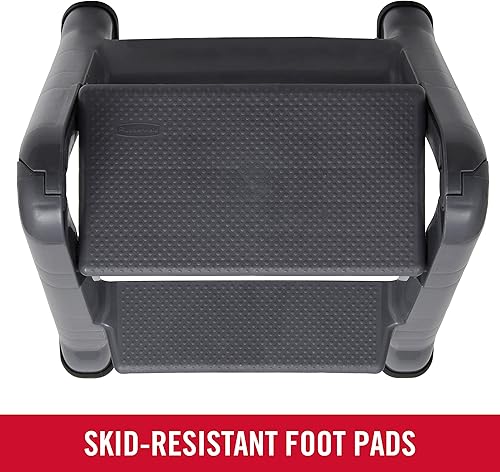 Miniatura 3 de Banquillo plegable de 2 escalones marca Rubbermaid Commercial 4209 EZ Step 2, 1 Gris,Blanco