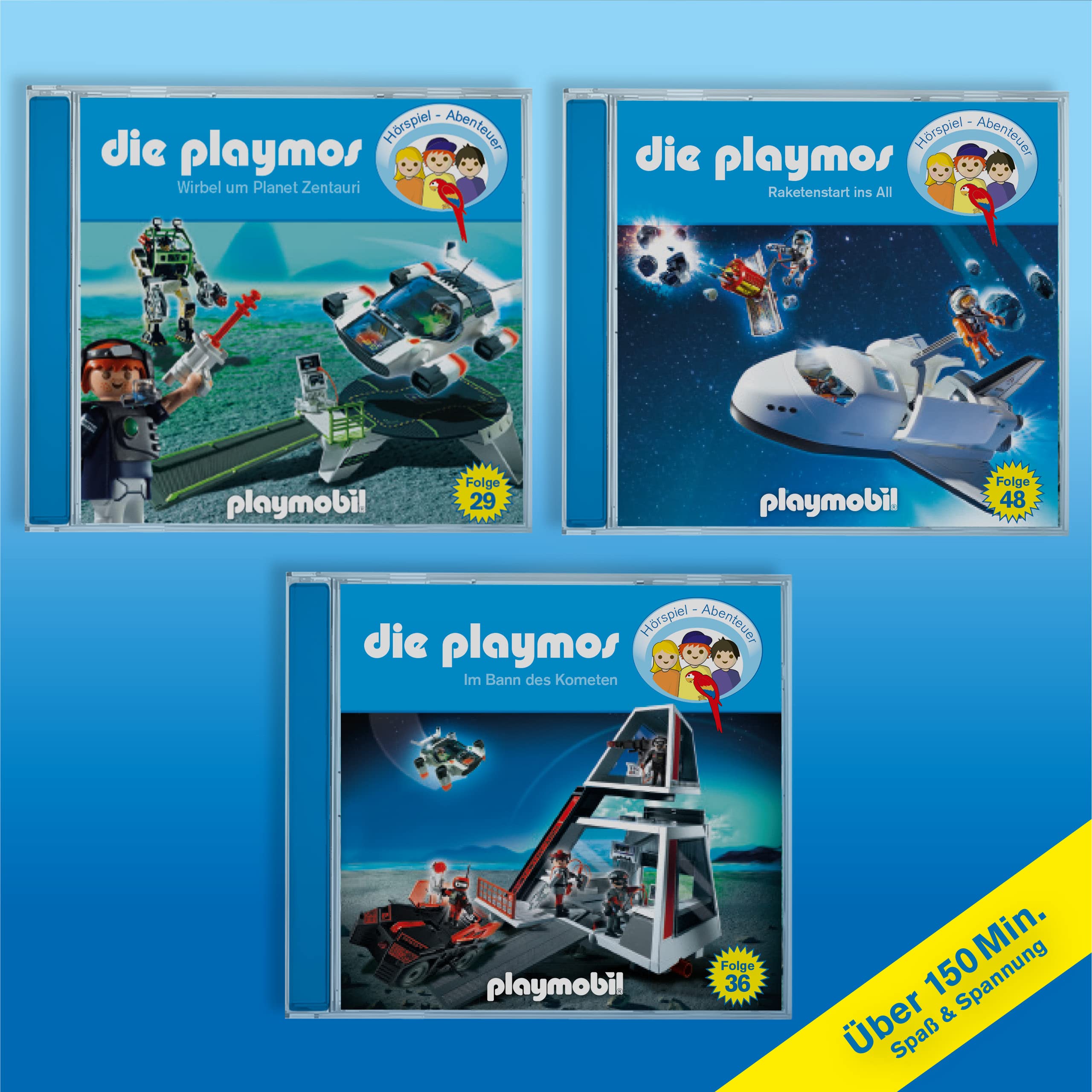 Die Playmos - Die große Römer- & Ägypterbox (Original Playmobil Hörspiele) & Die Playmos - Die große Weltallbox (Original Playmobil Hörspiele)