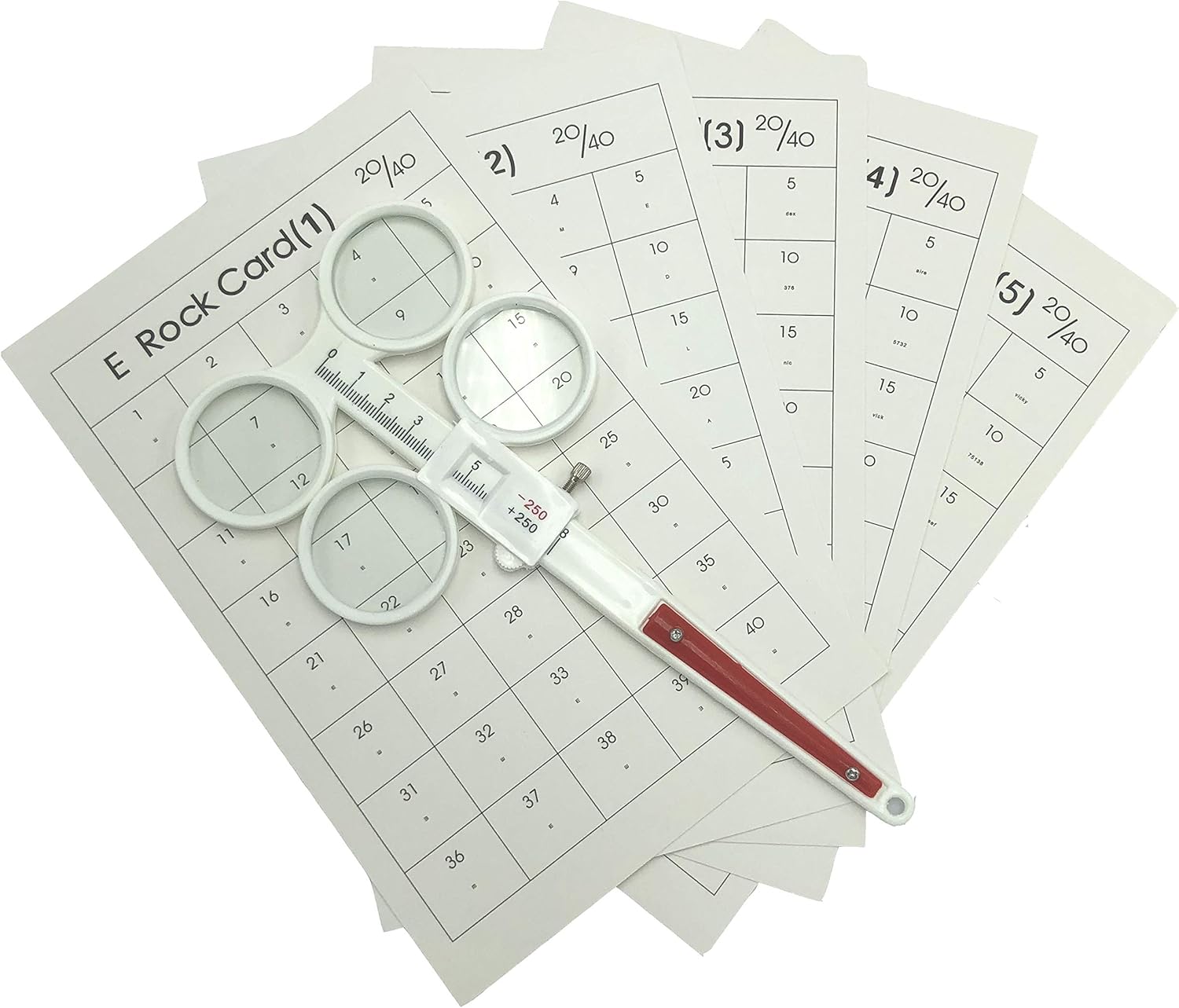 Optical Flipper with 5 Vision Test Cards2.50D+2.50D