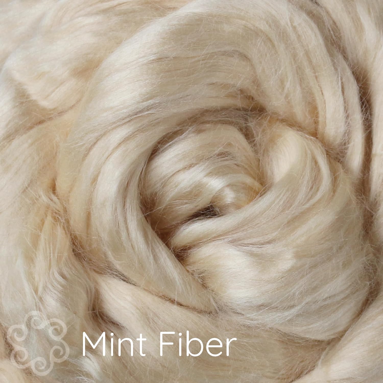 Mint Fiber for Spinning Blending Dyeing. Naturally Cooling Vegan Combed Top Roving