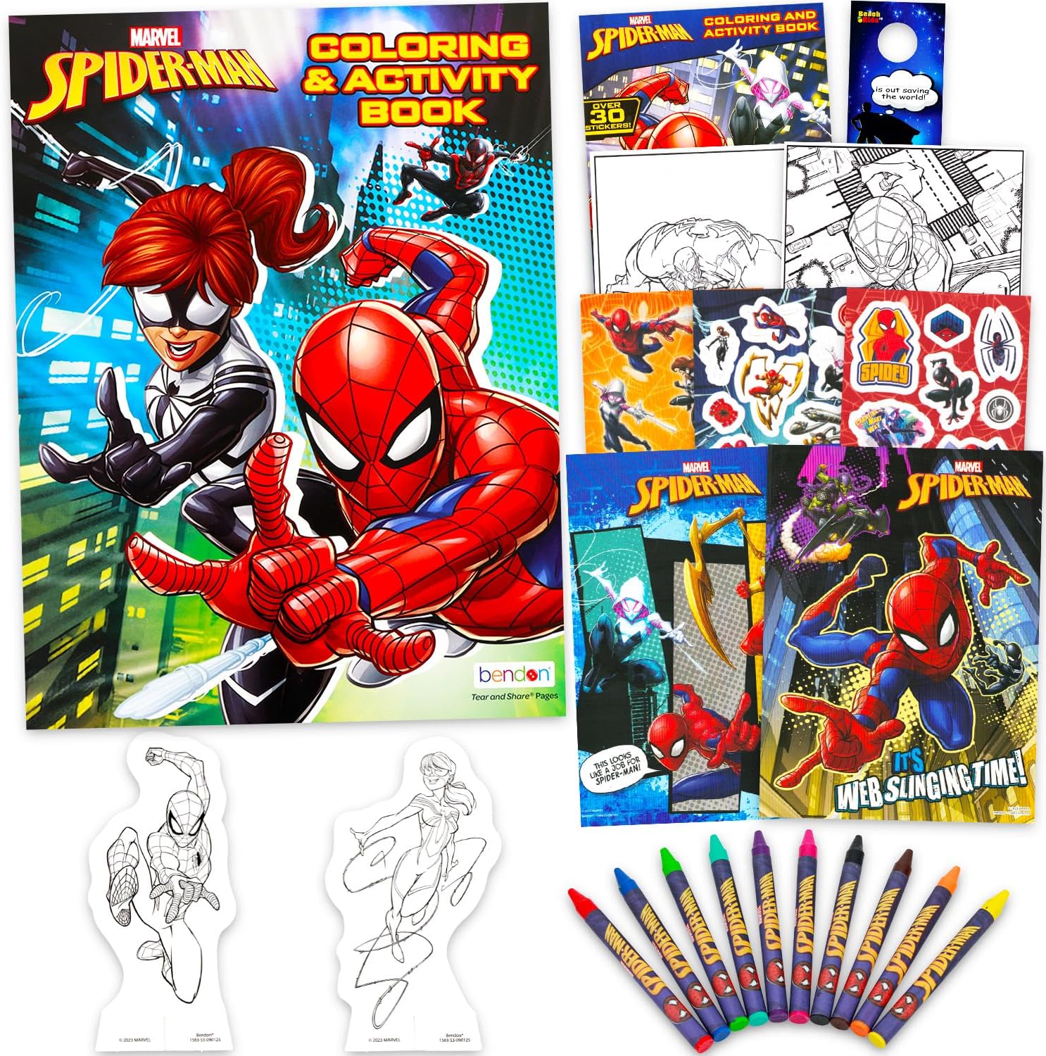 Marvel Spiderman Ultimate Activity Set - Arts and Crafts Bundle with Coloring Books, Stickers, Games, Puzzles, Drawing and More | Spiderman Activities for Boys, Kids