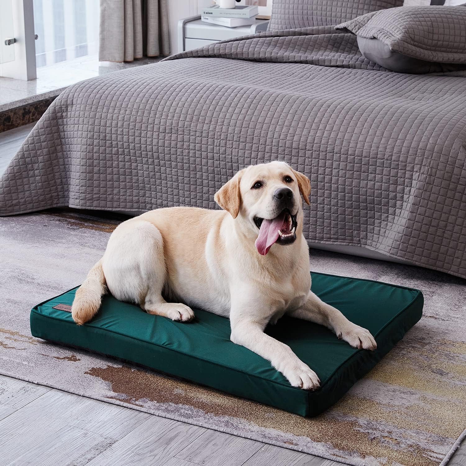 Western Home Dog Beds for Medium Large Dogs, Orthopedic Dog Bed with Egg Foam, Pet Crate Bed with Cooling Fabric, Washable Removable…