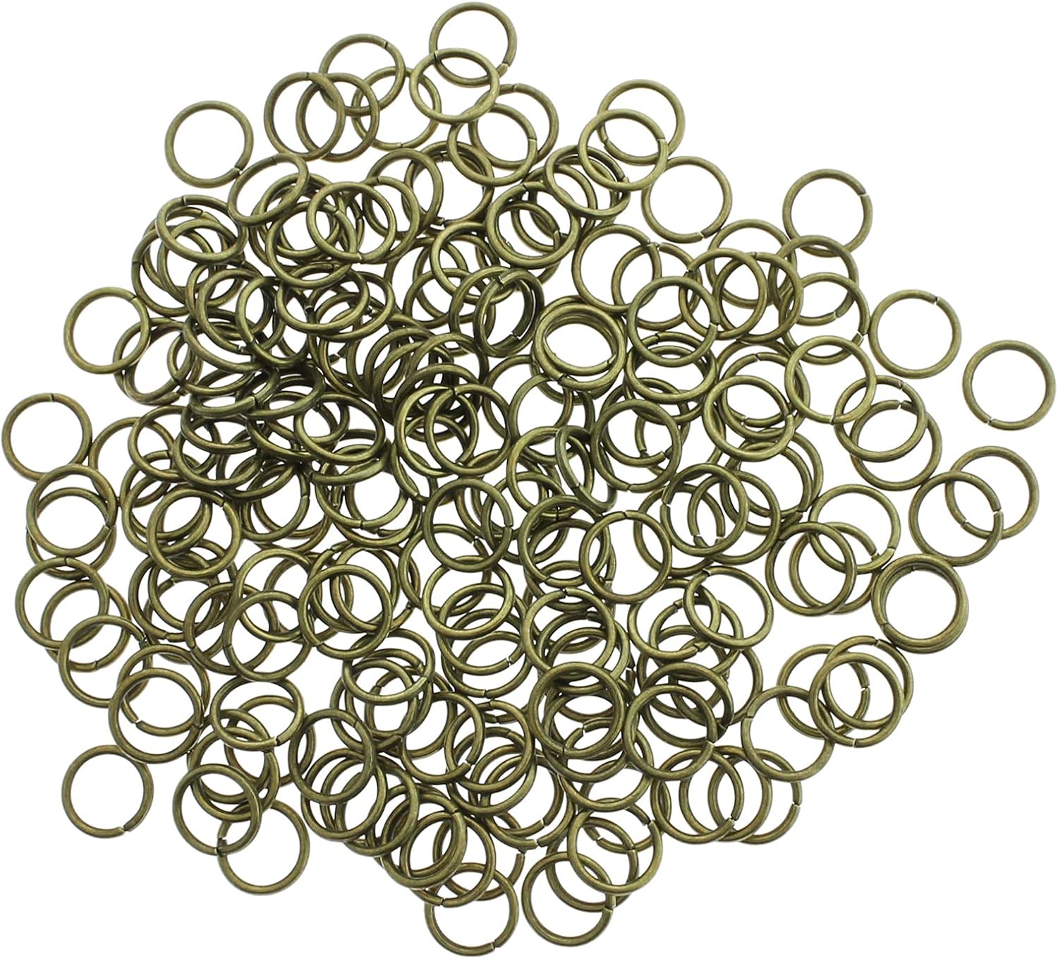 1000 Antique Bronze Tone Jump Rings 8mm x 1mm - Open 18 Gauge - J273