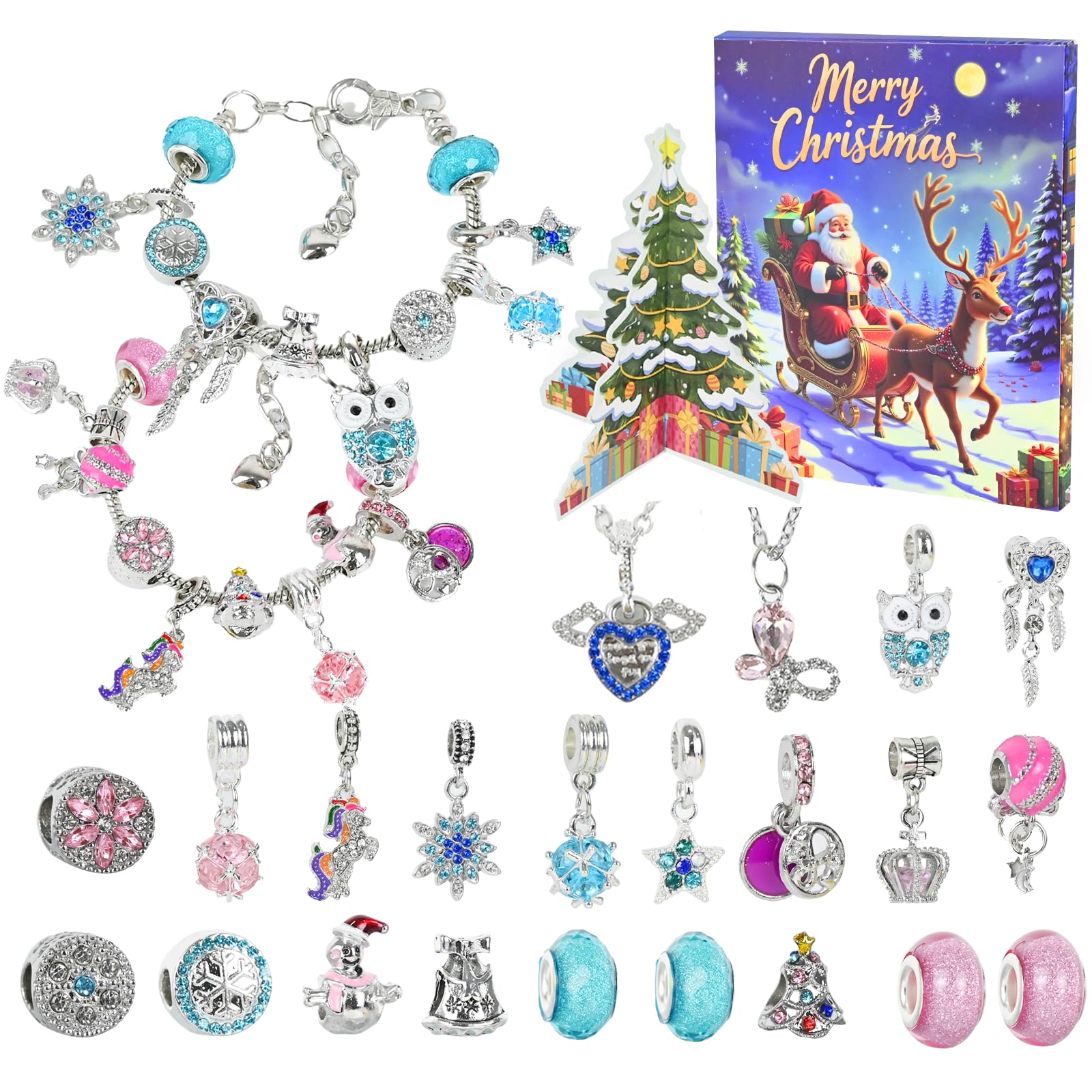 Calendrier De L'Avent 2025 Bijoux DIY Pour Fille - Bracelets Charms, Kit Créatif, 5-14 Ans - 6