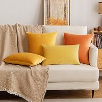 Vista 50 de EMEMA Paquete de 2 fundas de almohada de terciopelo, decorativas, cuadradas, suaves, sólidas, para sofá, dormitorio, silla o automóvil, 18 x 18 Gris