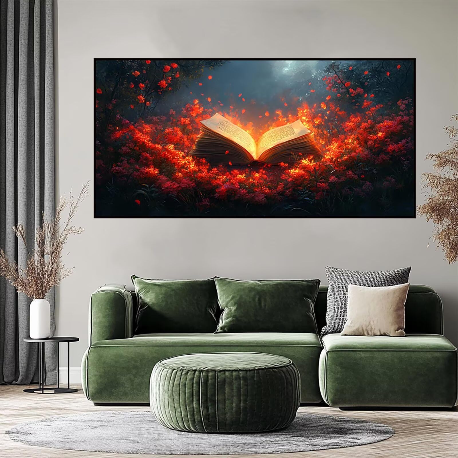 Książka do malowania diamentami 5D, diamentowe malowanie dla dorosłych 120 x 60 cm, diamentowy zestaw do haftu kwiatowego, zestaw do haftu diamentowego dla dorosłych, zestaw do haftu diamentowego do